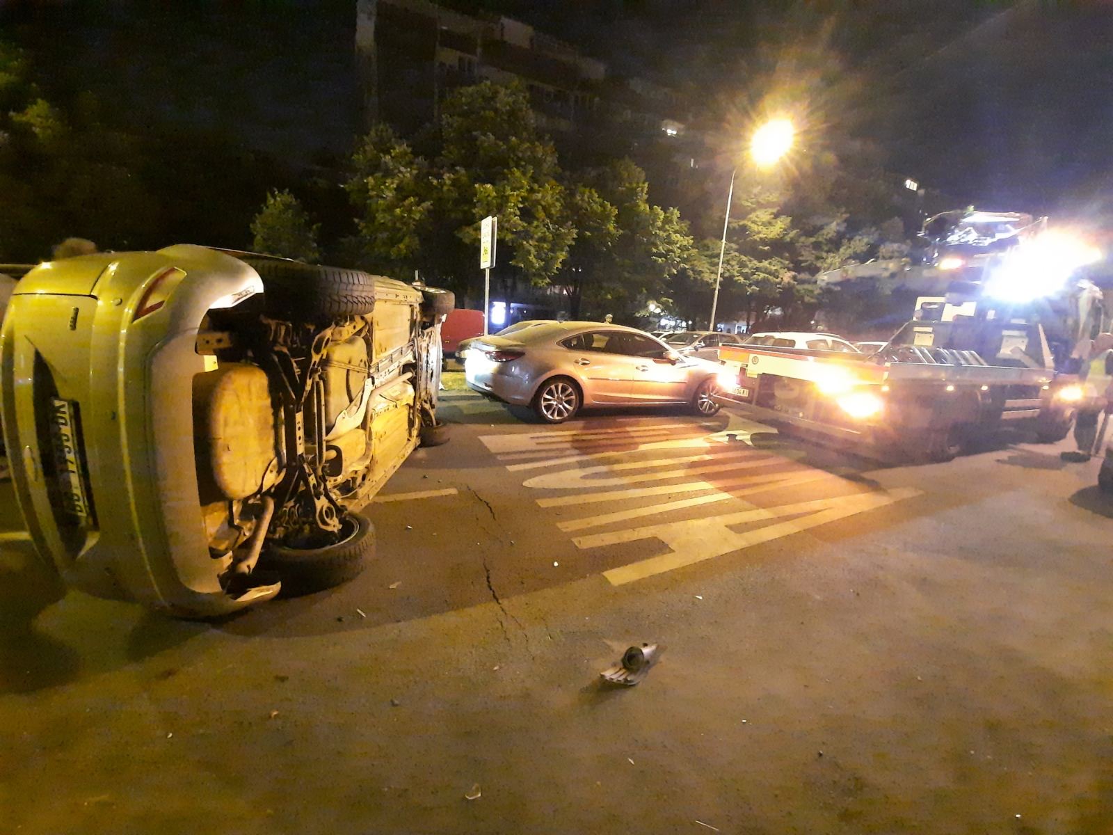 Prevrnut automobil u Goce Delčeva