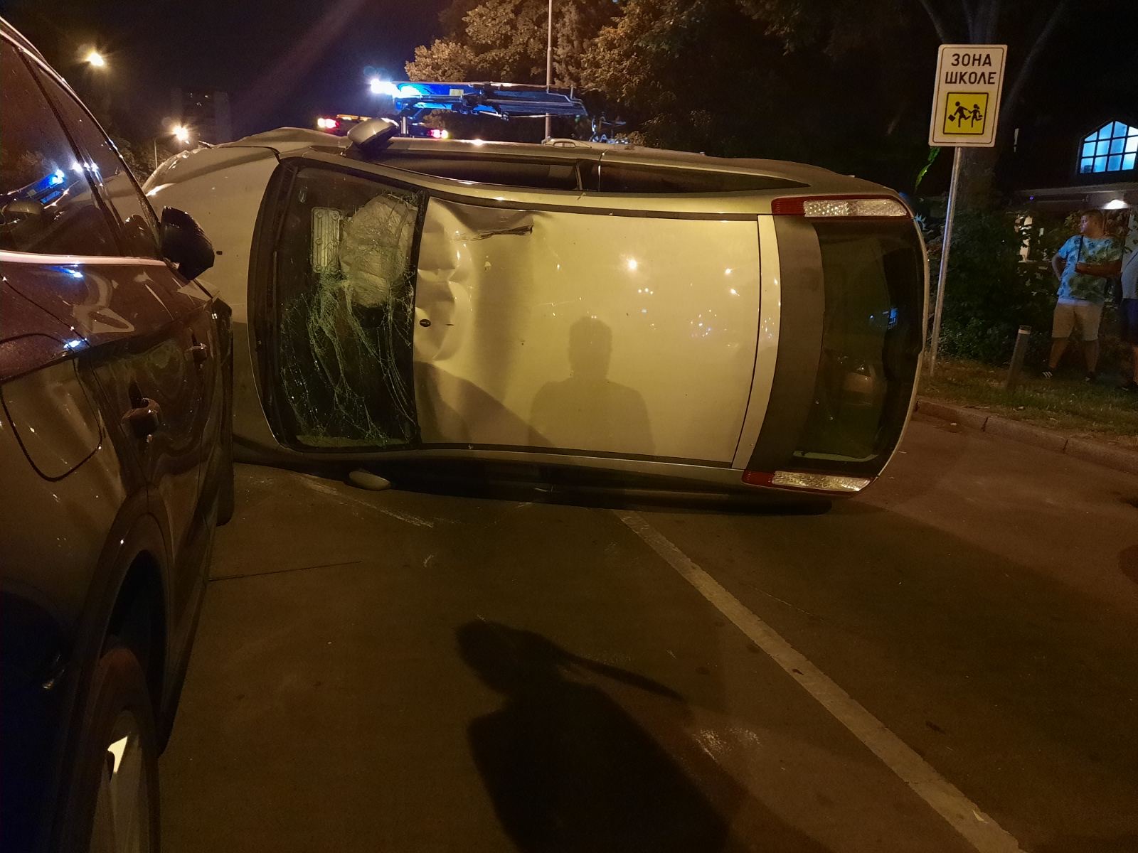 Prevrnut automobil u Goce Delčeva