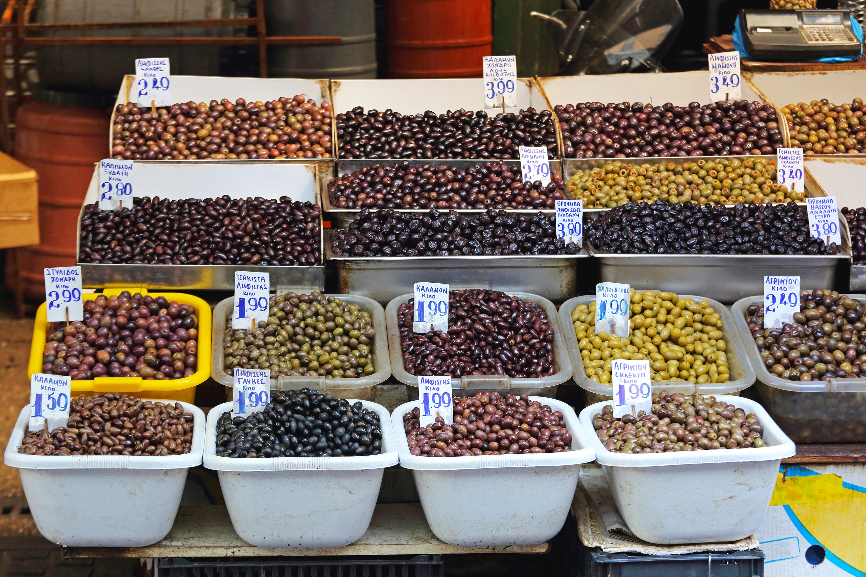 Big Selection of Olives at Market in Greece,Image: 257755805, License: Royalty-free, Restrictions: , Model Release: no, Credit line: Marko Beric / Panthermedia / Profimedia
