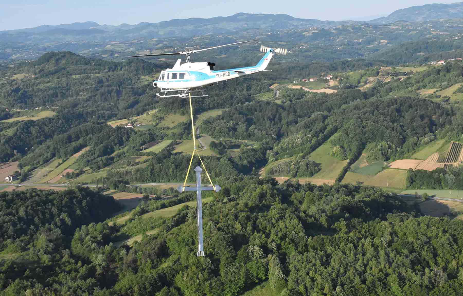 HELIKOPTERSKA JEDINICA-PODIZANJE KRSTA-BOJCICA helikopter krst policija