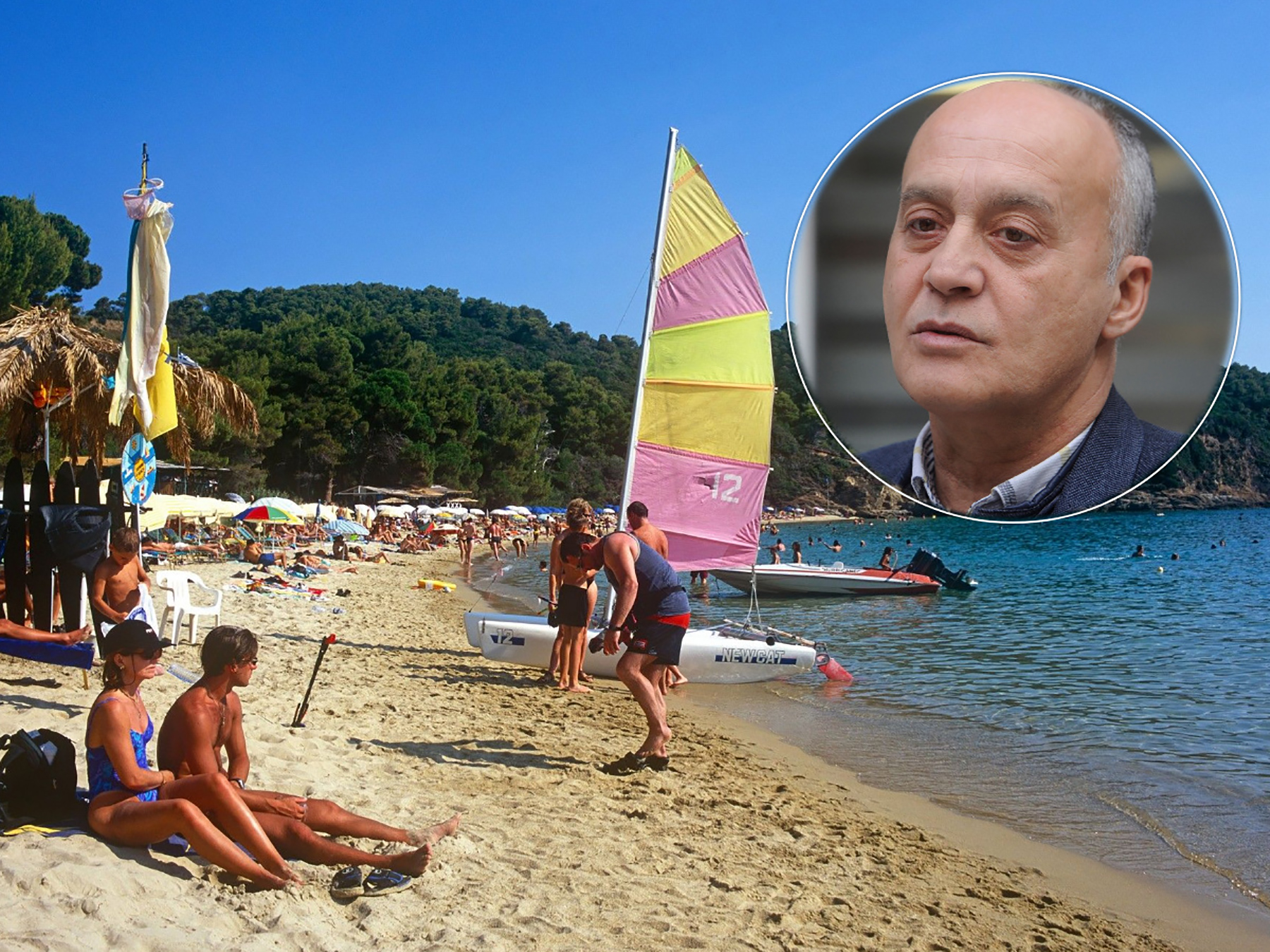 plaza za nevenu i krug senicica na njoj