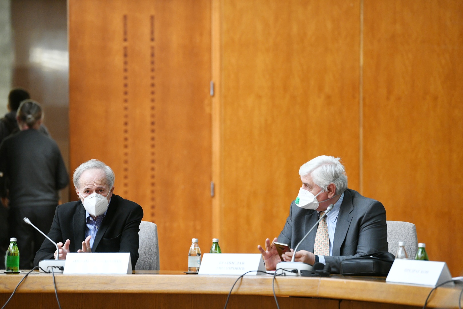 Mijomir Pelemiš, Branimir Tiodorović
Beograd 01.03.2021. Krizni štab, sednica kriznog štaba Foto: Vesna Lalić/Nova.rs