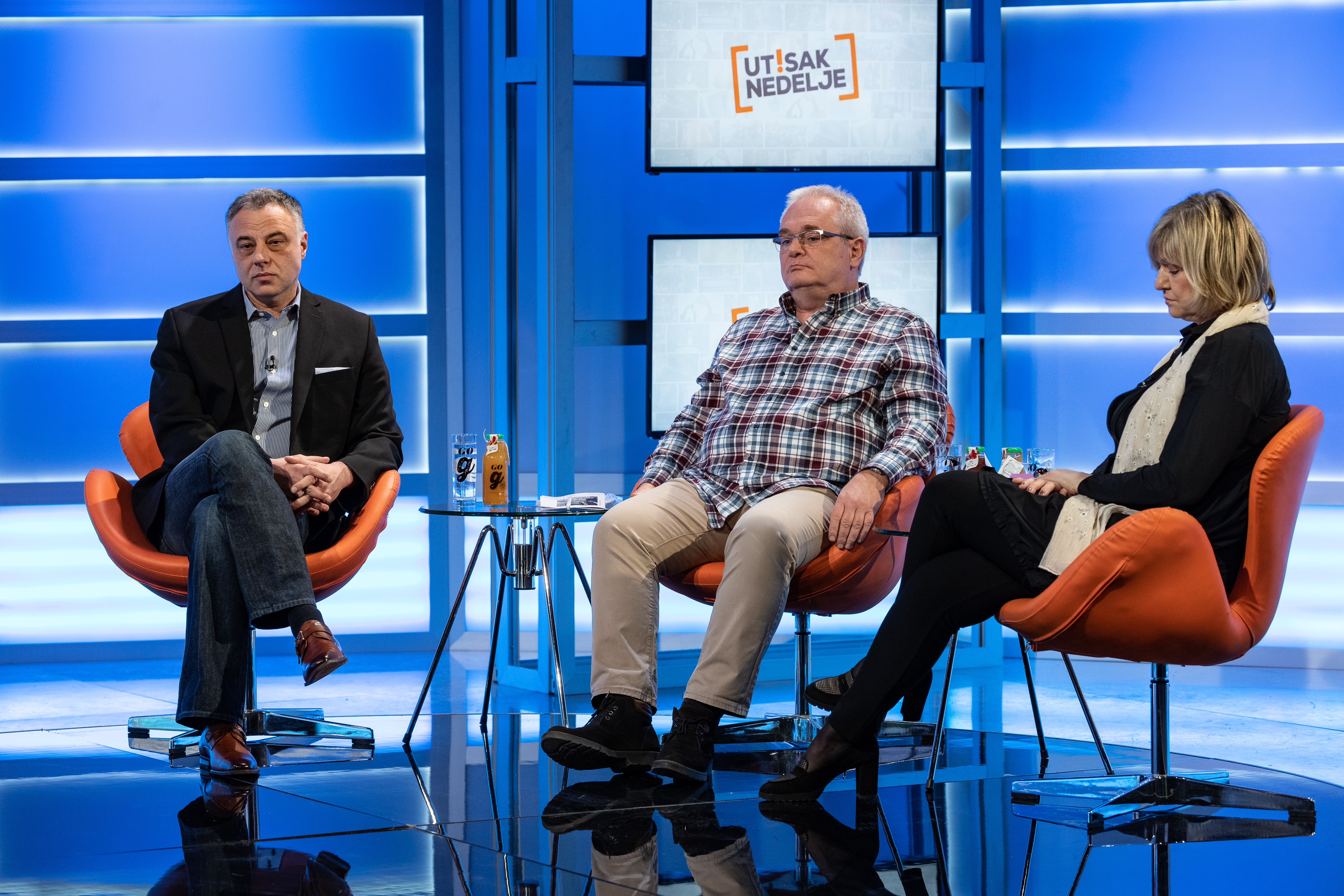 Beograd 14. mart 2021. Aleksandar Kavčić, Dragan Kremer i Gordana Knezevic Orlic Utisak nedelje Foto:Ivan Dinić/Nova S
