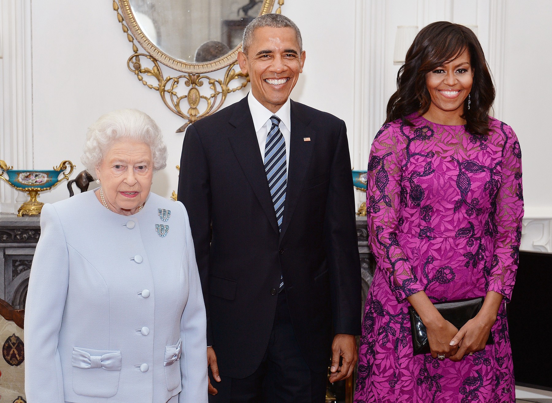The Queen and The Duke of Edinburgh meet Barack and Michelle Obama for lunch