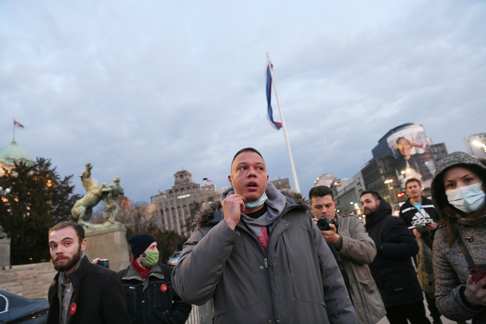 Beograd 16.03.2021. Protest ugostitelja ispred Skupštine Srbije Foto: Vesna Lalić/Nova.rs