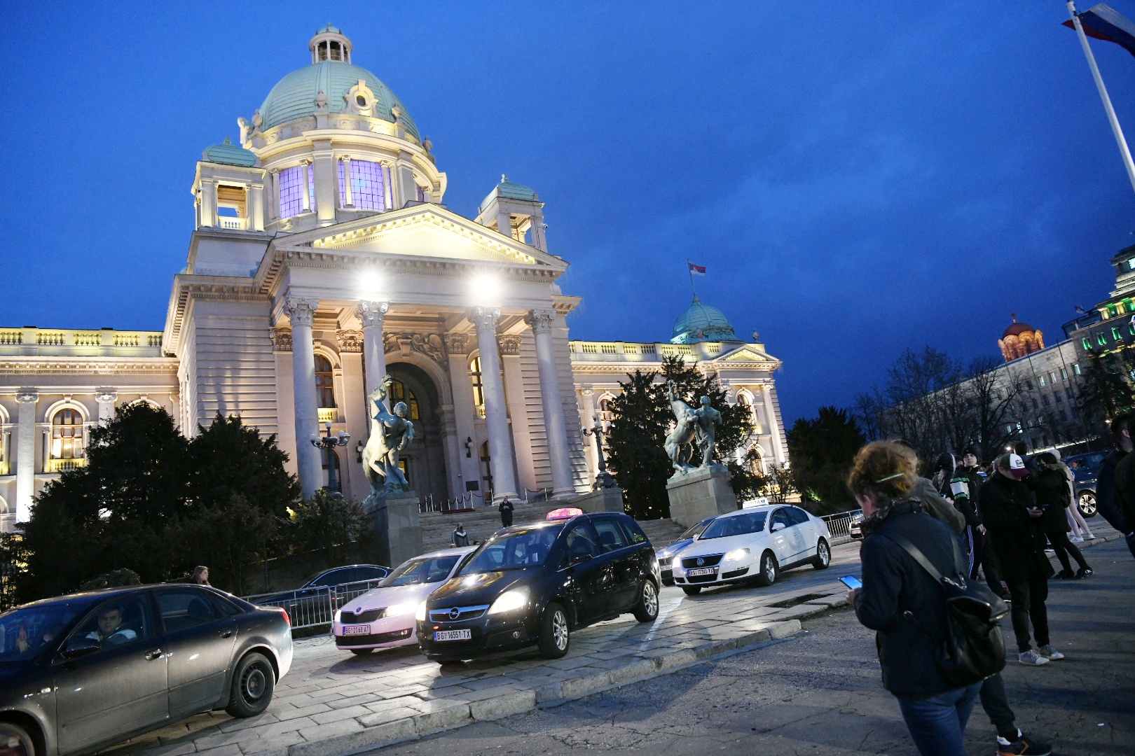 Beograd 16.03.2021. Protest ugostitelja ispred Skupštine Srbije Foto: Vesna Lalić/Nova.rs