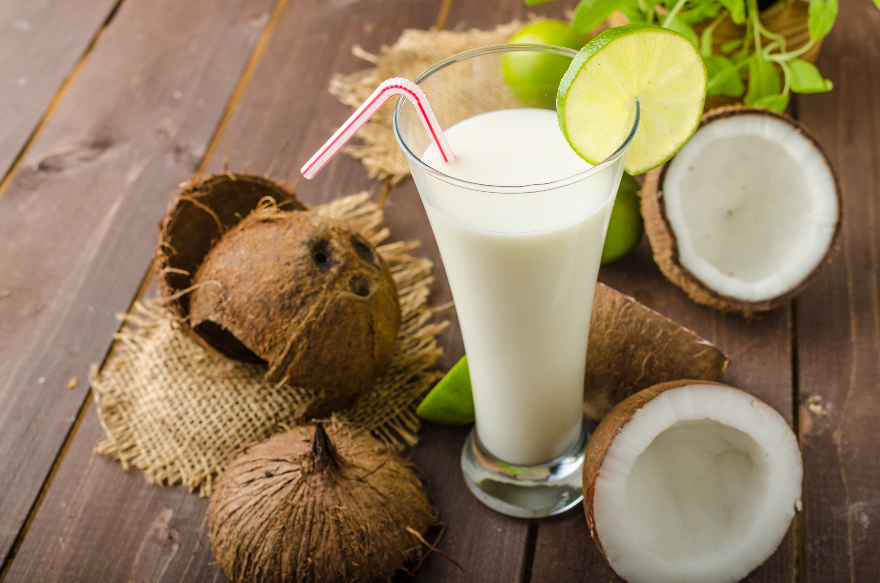 Coconut milk,  delicious drink full of nutrition and vitamins,Image: 528869401, License: Royalty-free, Restrictions: , Model Release: no, Credit line: Petr Štěpánek / Panthermedia / Profimedia