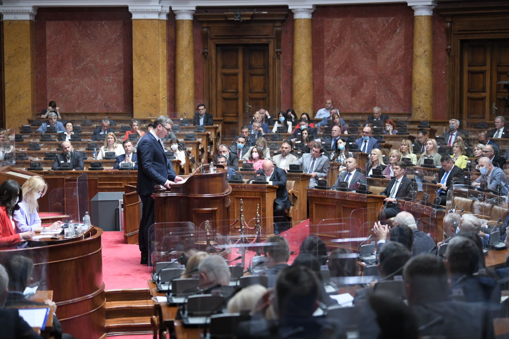 Beograd 22.06. 2021. Aleksandar Vučić, Skupština Srbije, izveštaj o Kosovu, izvestaj o KiM Foto: Dragan Mujan/Nova.rs