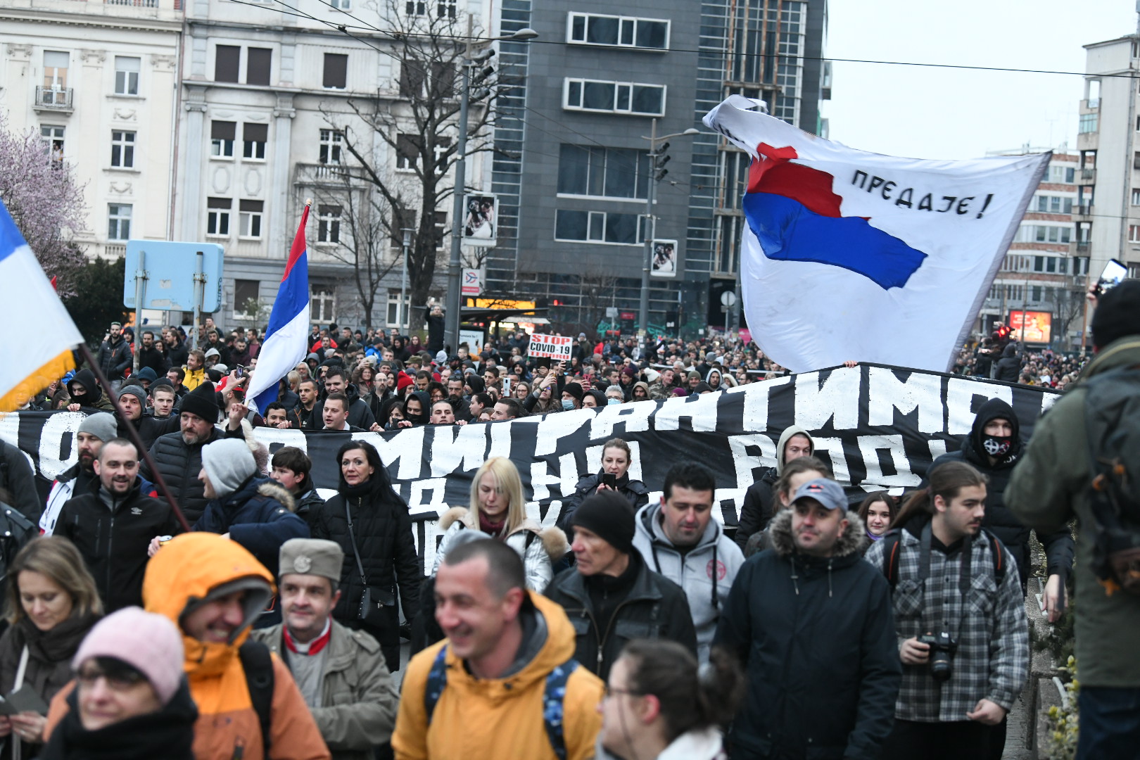Beograd, 20.03.2021. Protest protiv restriktivnih mera Vlade Srbije zbog koronavirusa, antivakseri, antimaskeri Foto: Vesna Lalić/Nova.rs