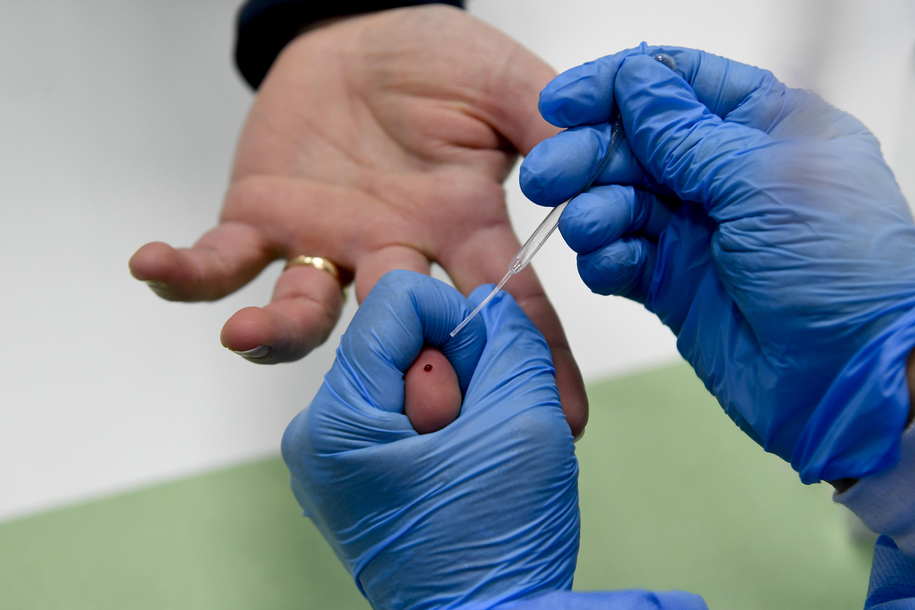 Naples hospital starts rapid tests to detect coronavirus disease COVID-19 infections on health workers