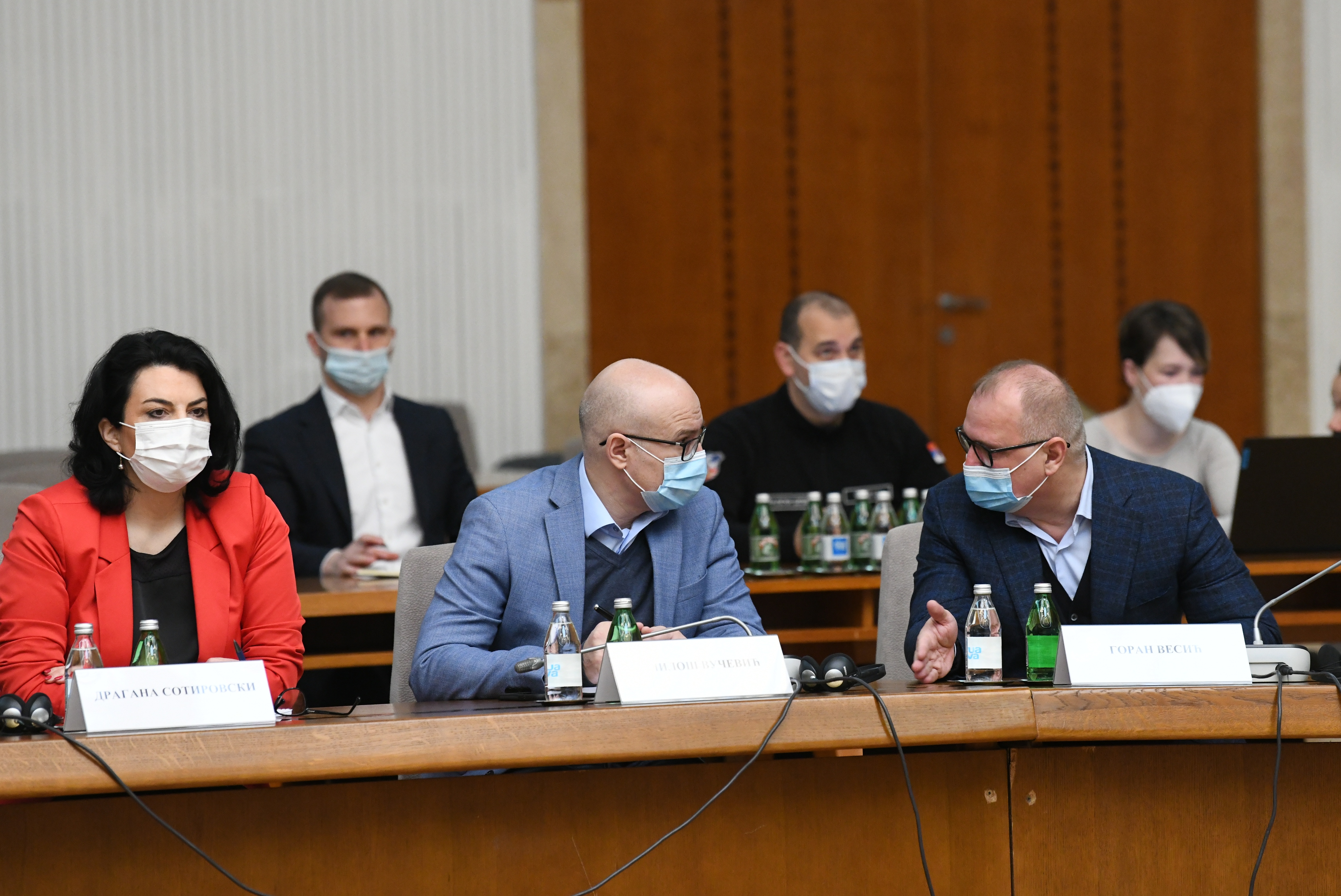 Beograd, 24.03.2021. Krizni štab, Dragana Sotirovski, Miloš Vučević, Goran Vesić Foto: Vesna Lalić/Nova.rs