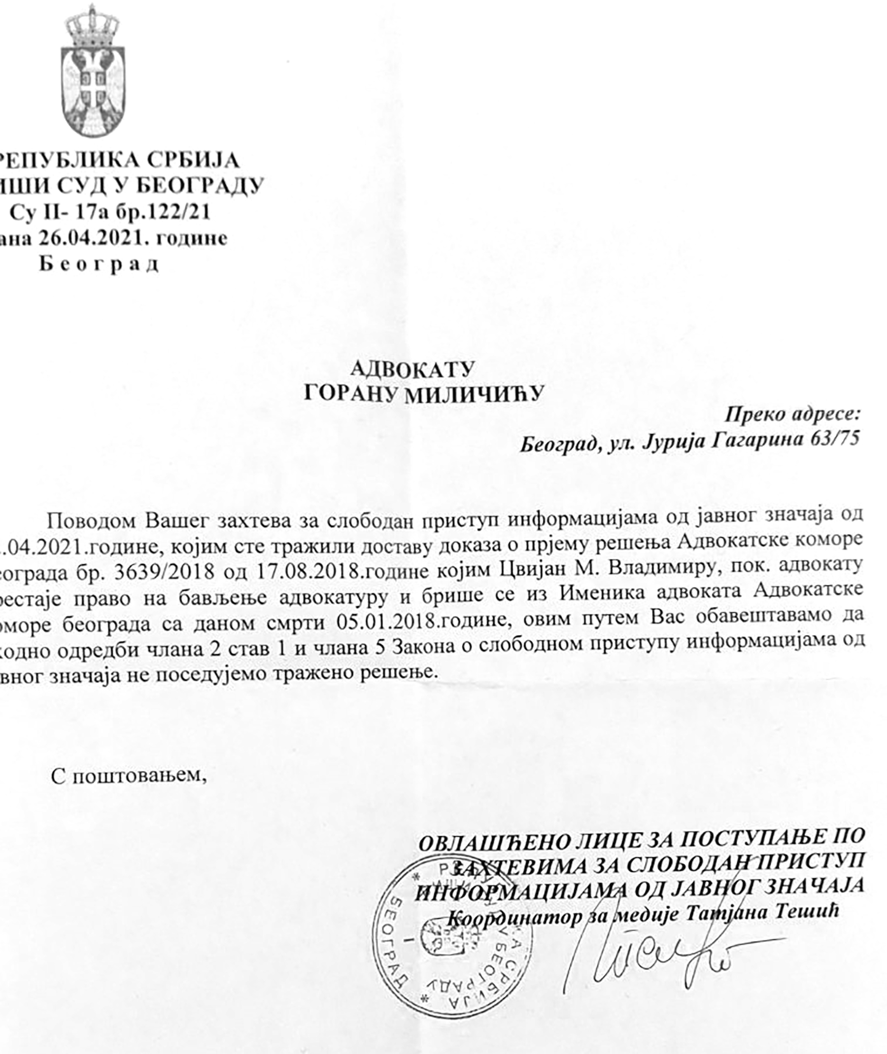 Vladimir Cvijan dokumenti