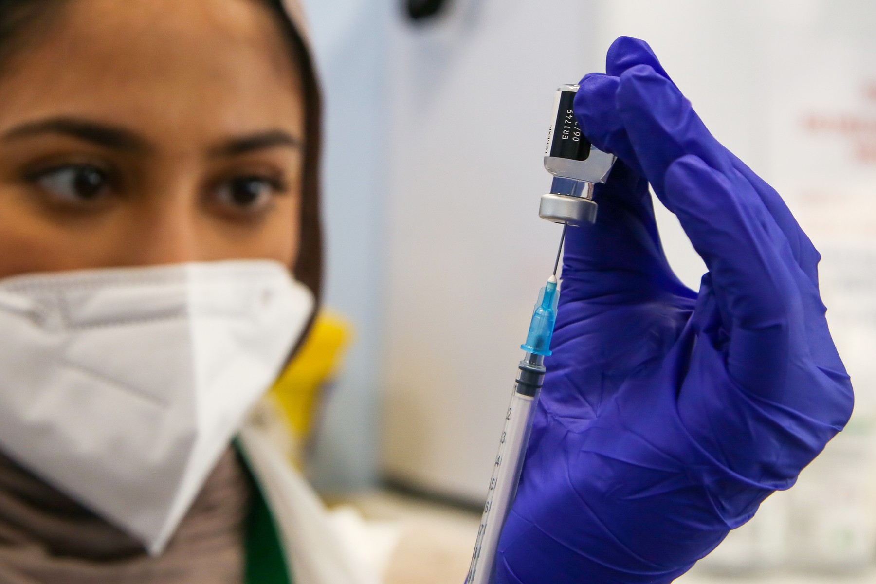 Covid-19 vaccination in London, UK