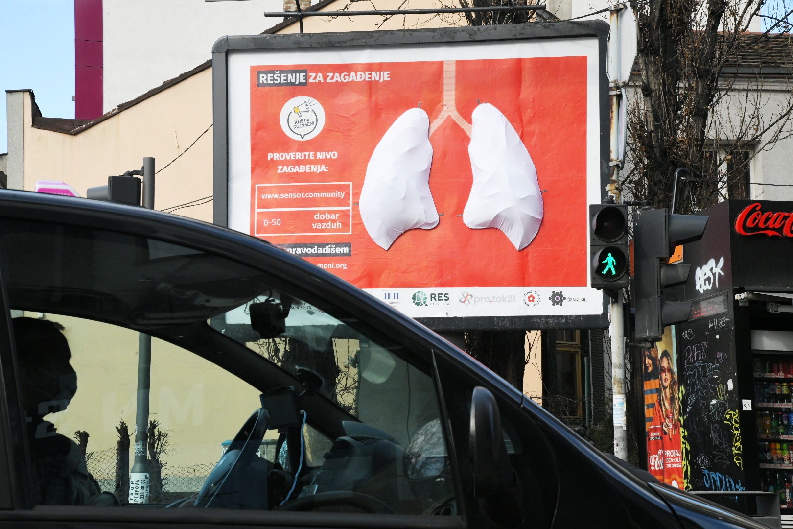 Beograd 25.03.2021. Pluća, bilbord, Rešenje za zagađenje Foto: Nemanja Jovanović/Nova.rs