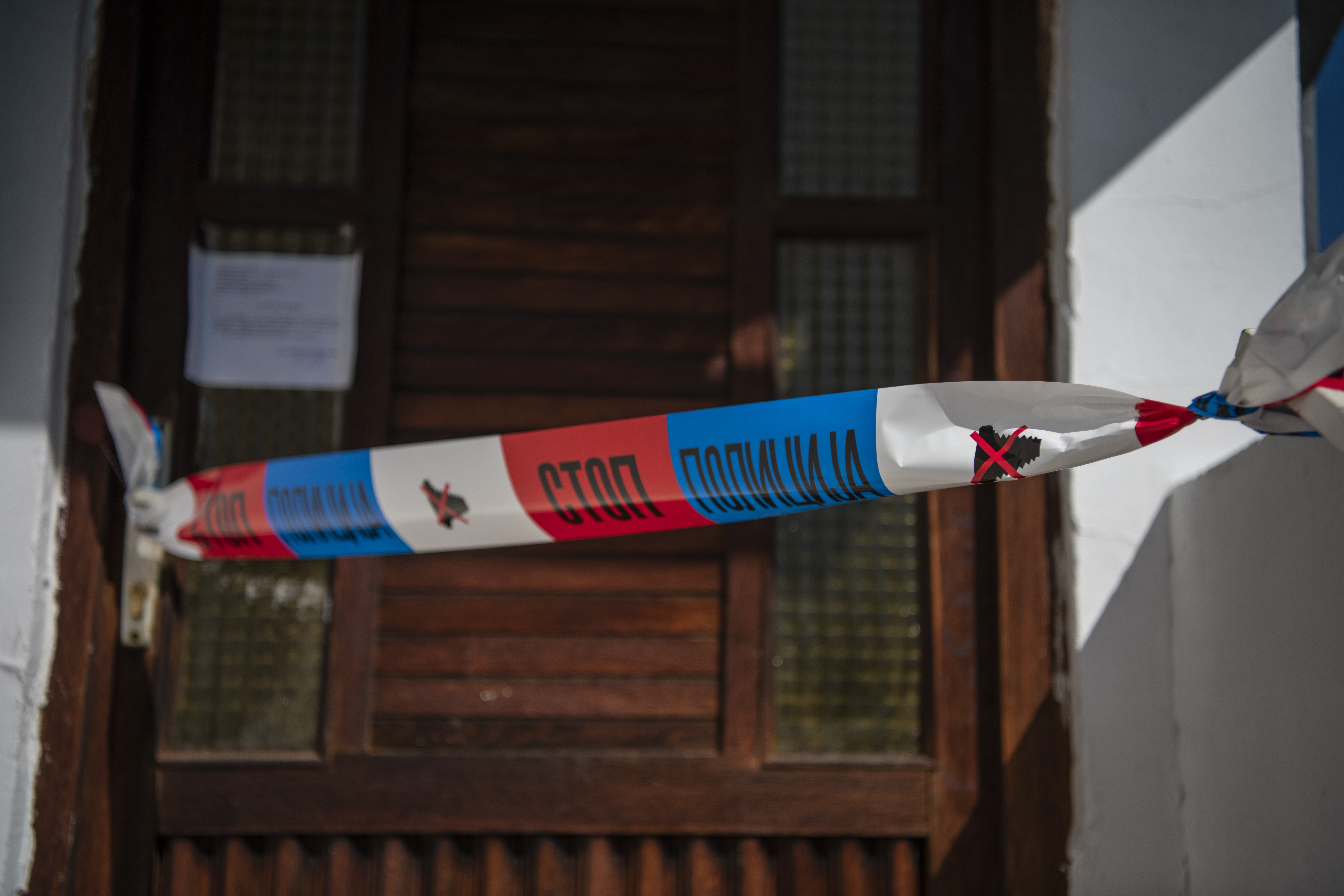 Barič 24.09.2020. Ubistvo, hronika, policijska traka, zabranjen ulaz, zabranjen pristup, mesto zločina Foto: Dragan Mujan/Nova.rs