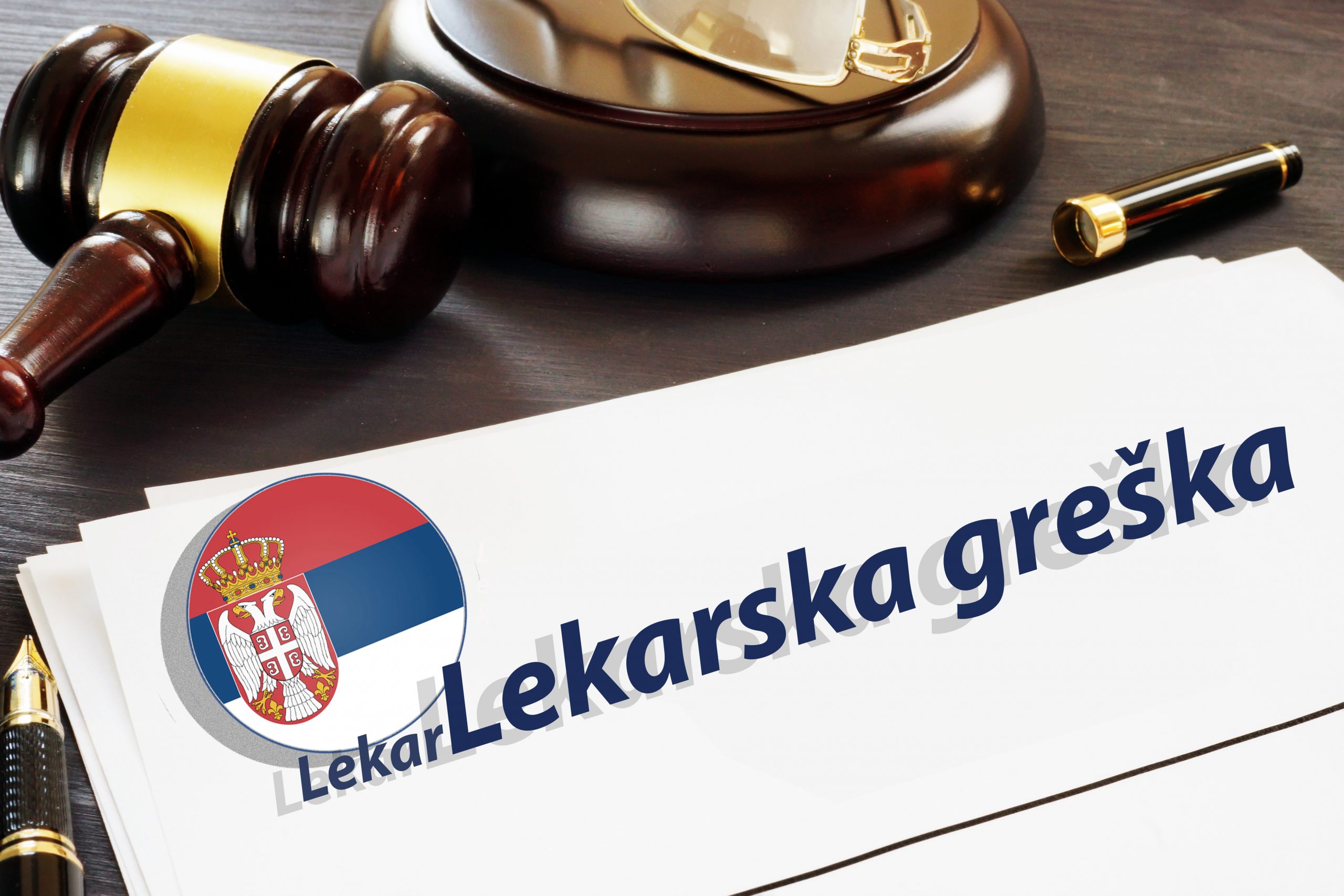 Wrongful Death report and gavel in a court.