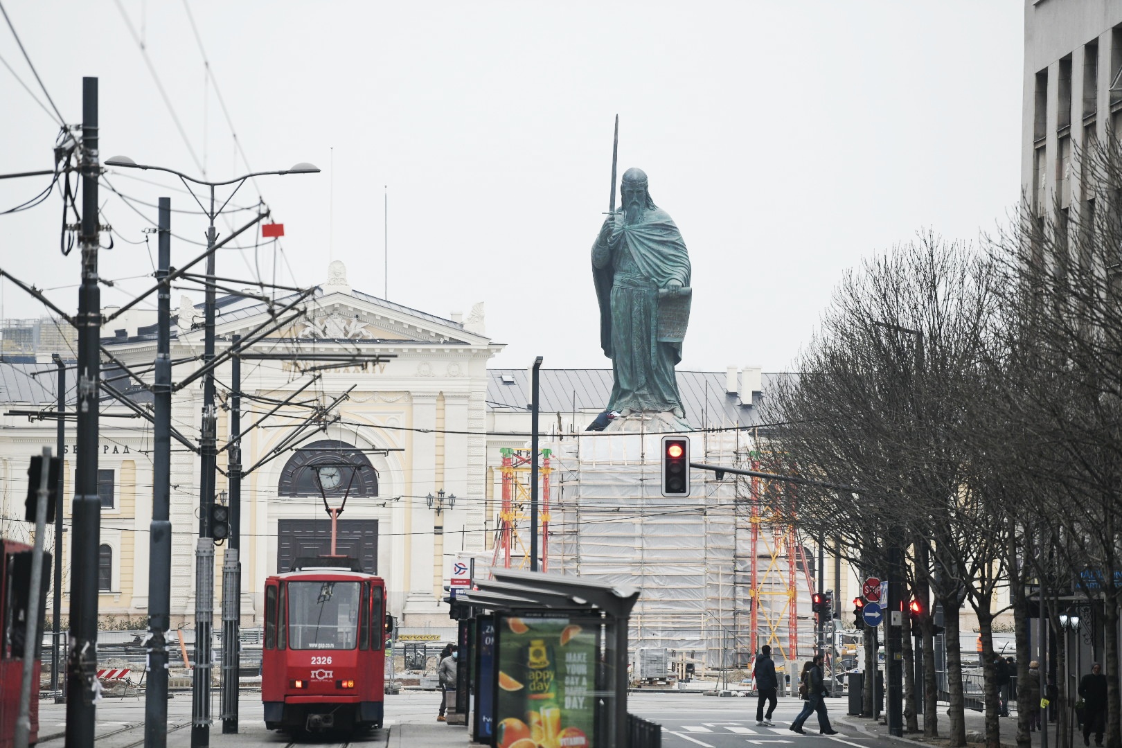 Beograd 20. decembar 2020. Spomenik Stefanu Nemanji na Savskom trgu Foto:Vesna Lalić/Nova.rs