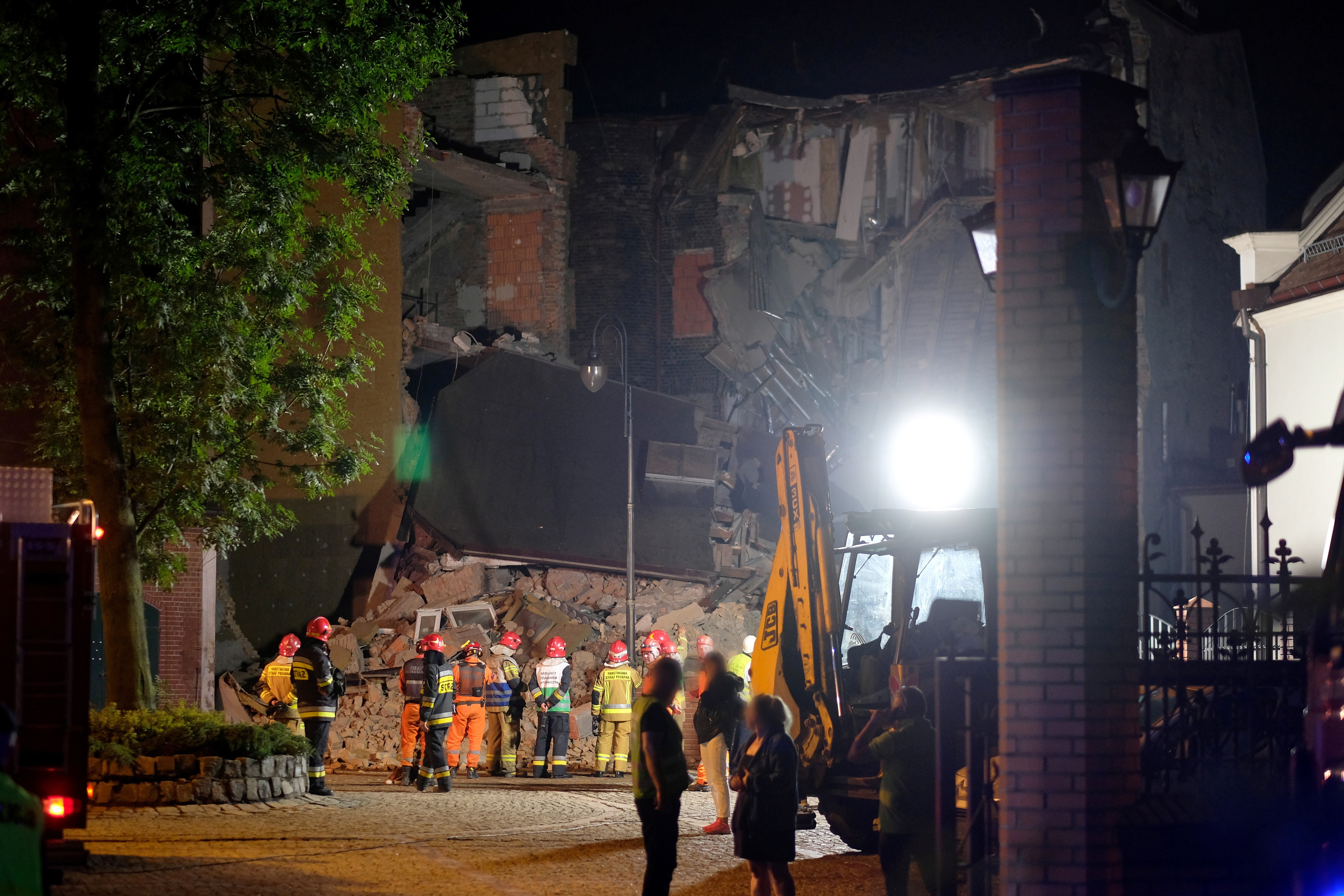 Uninhabitated building collapse in Chorzow