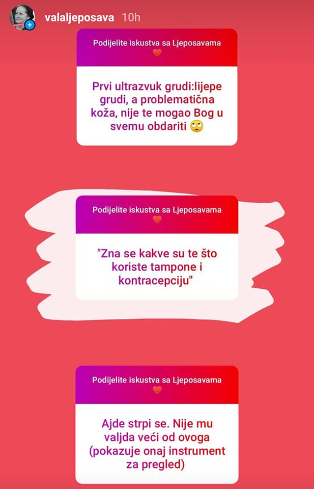 iskustva iz ginekološke ordinacije
