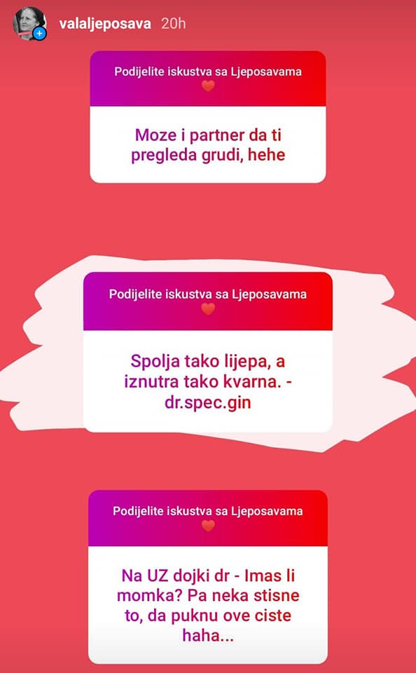 iskustva iz ginekološke ordinacije