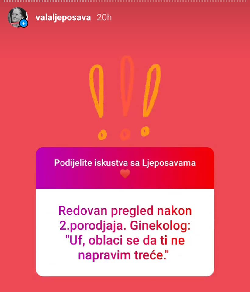 iskustva iz ginekološke ordinacije