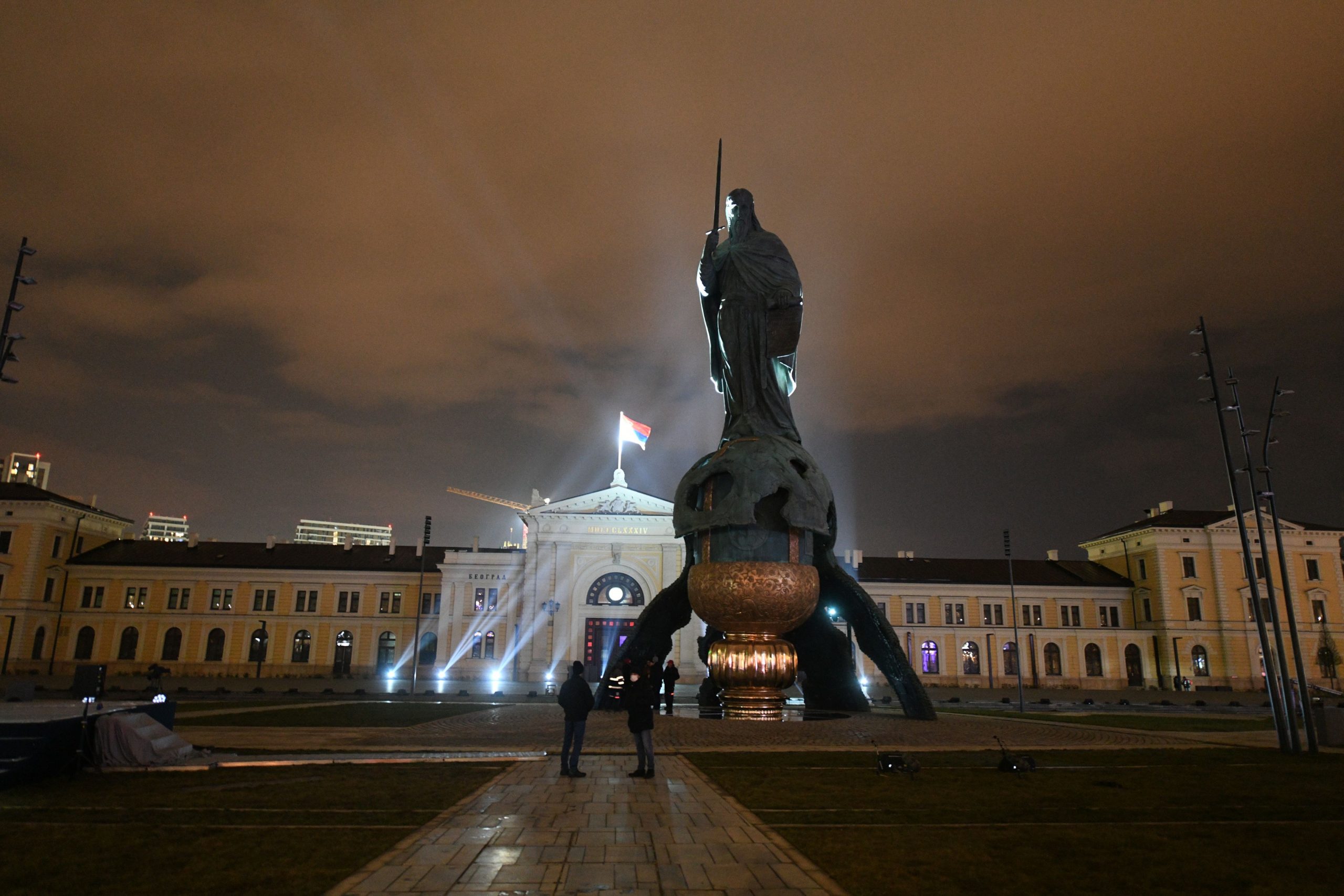 Beograd 27. januar 2021. Svecano otvaranje spomenika Stefanu Nemanji na Savskom trgu Foto:Filip Krainčanić/Nova.rs