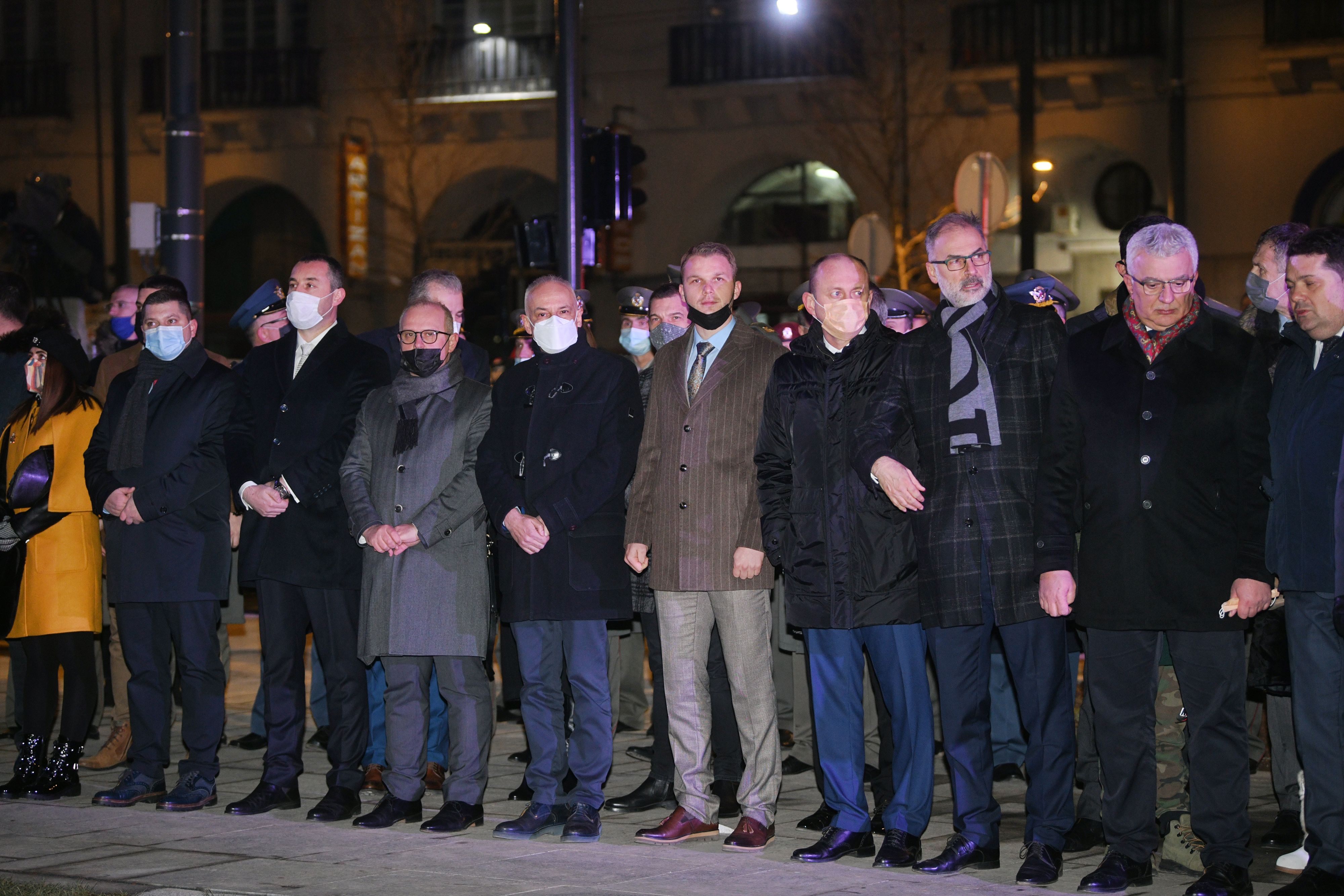 Beograd 27. januar 2021. Goran Vesic, Drasko Stanivukovic, Svecano otvaranje spomenika Stefanu Nemanji na Savskom trgu Foto:Filip Krainčanić/Nova.rs