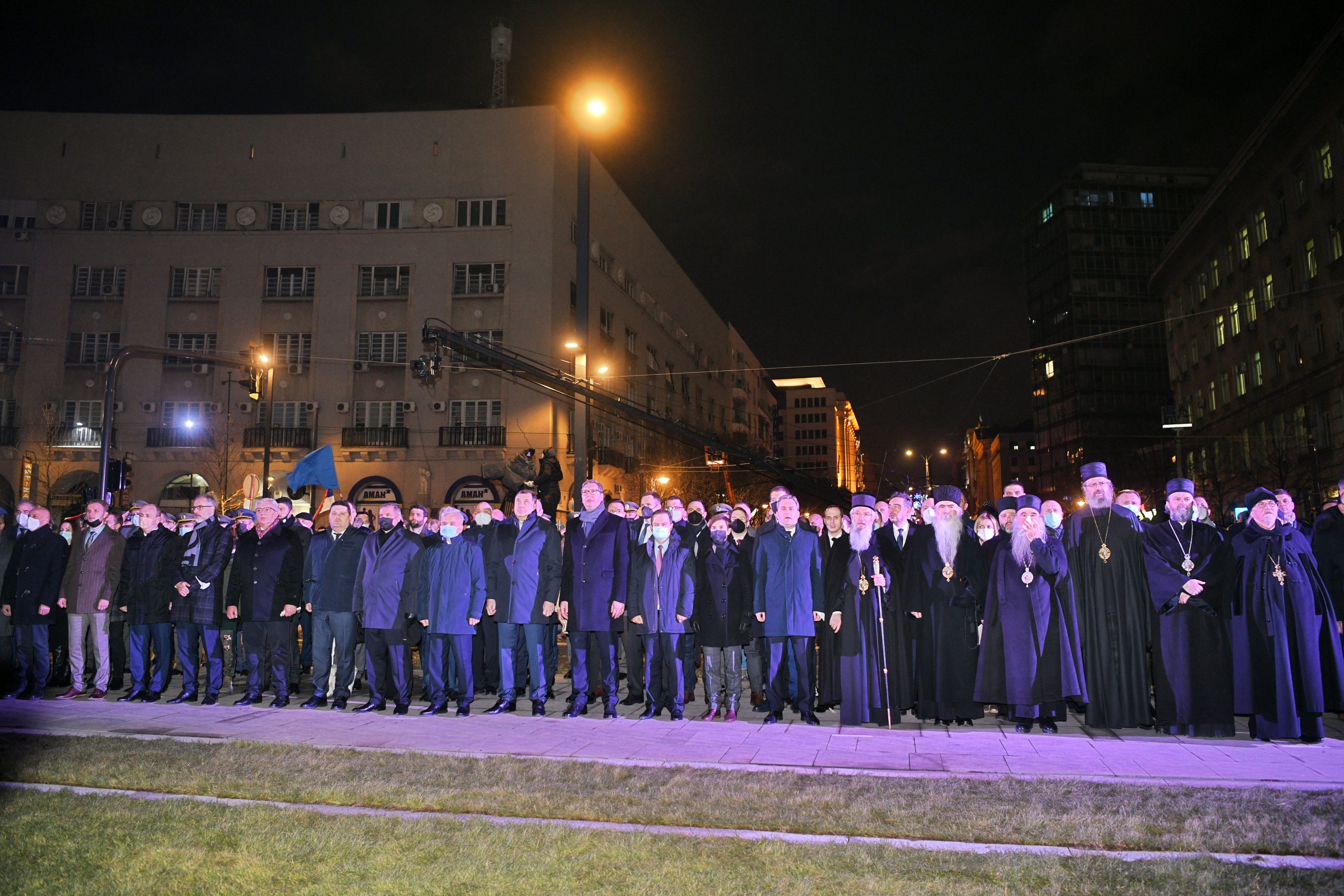Beograd 27. januar 2021. Svecano otvaranje spomenika Stefanu Nemanji na Savskom trgu Foto:Filip Krainčanić/Nova.rs
