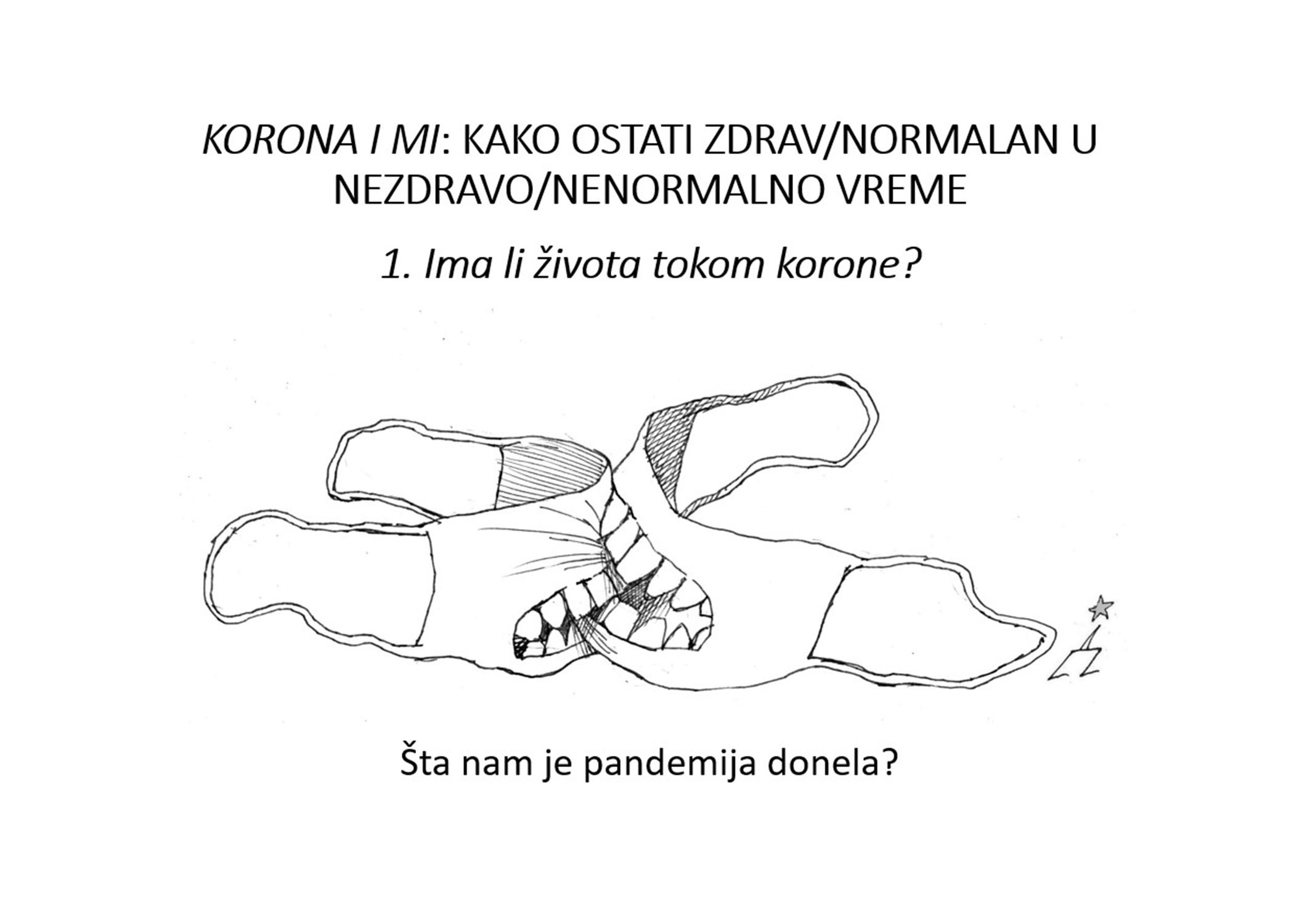 Korona i mi: Kako ostati zdrav/normalan u nezdravo/nenormalno vreme
1. Ima li života tokom korone?