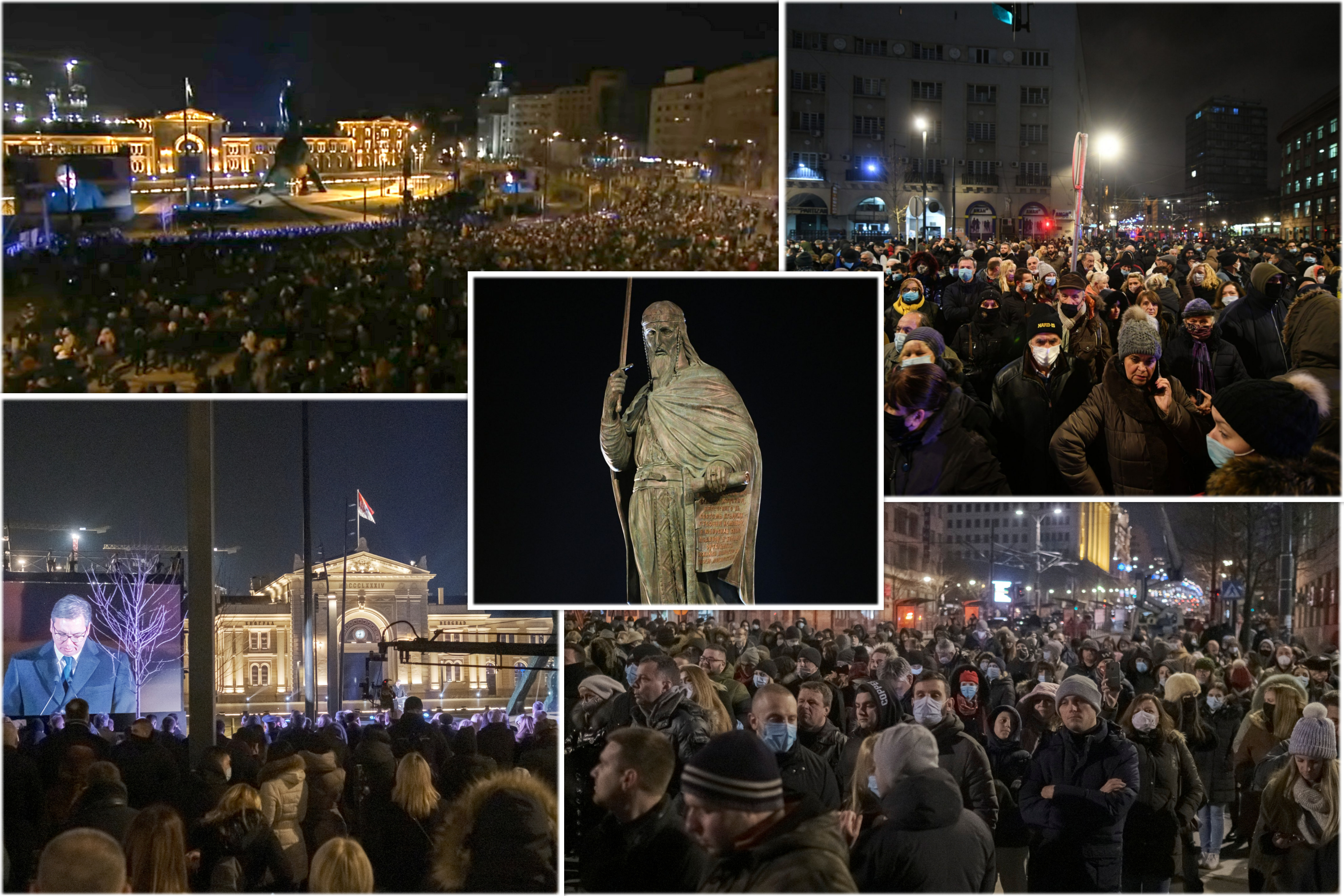 Otvaranje spomenika Stefan Nemanja, masa ljudi