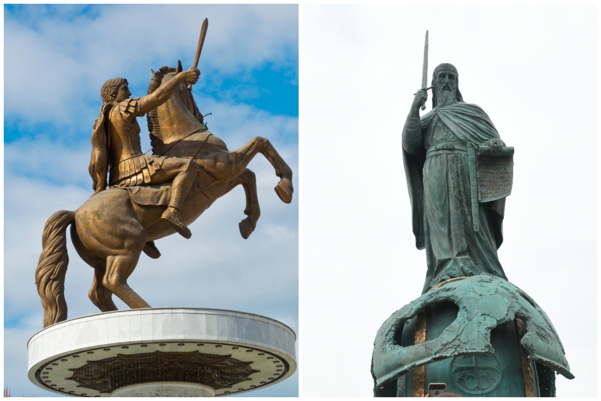 Skoplje, Beograd, spomenik Aleksandar Makedonski, Stefan nemanja