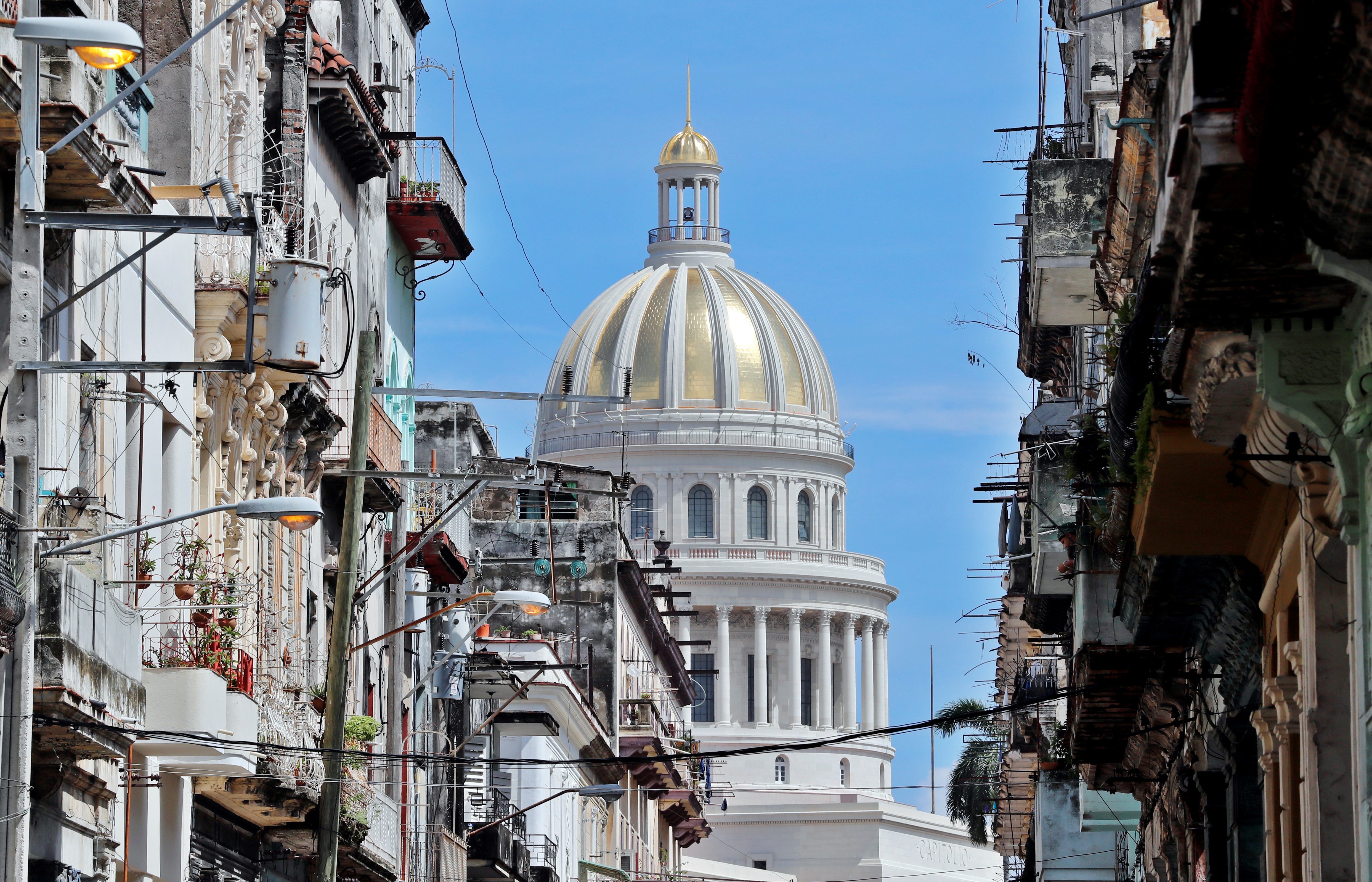 epa09311548 A view of the National Capitol building, in Havana, Cuba, 29 June 2021.  EPA-EFE/Ernesto Mastrascusa