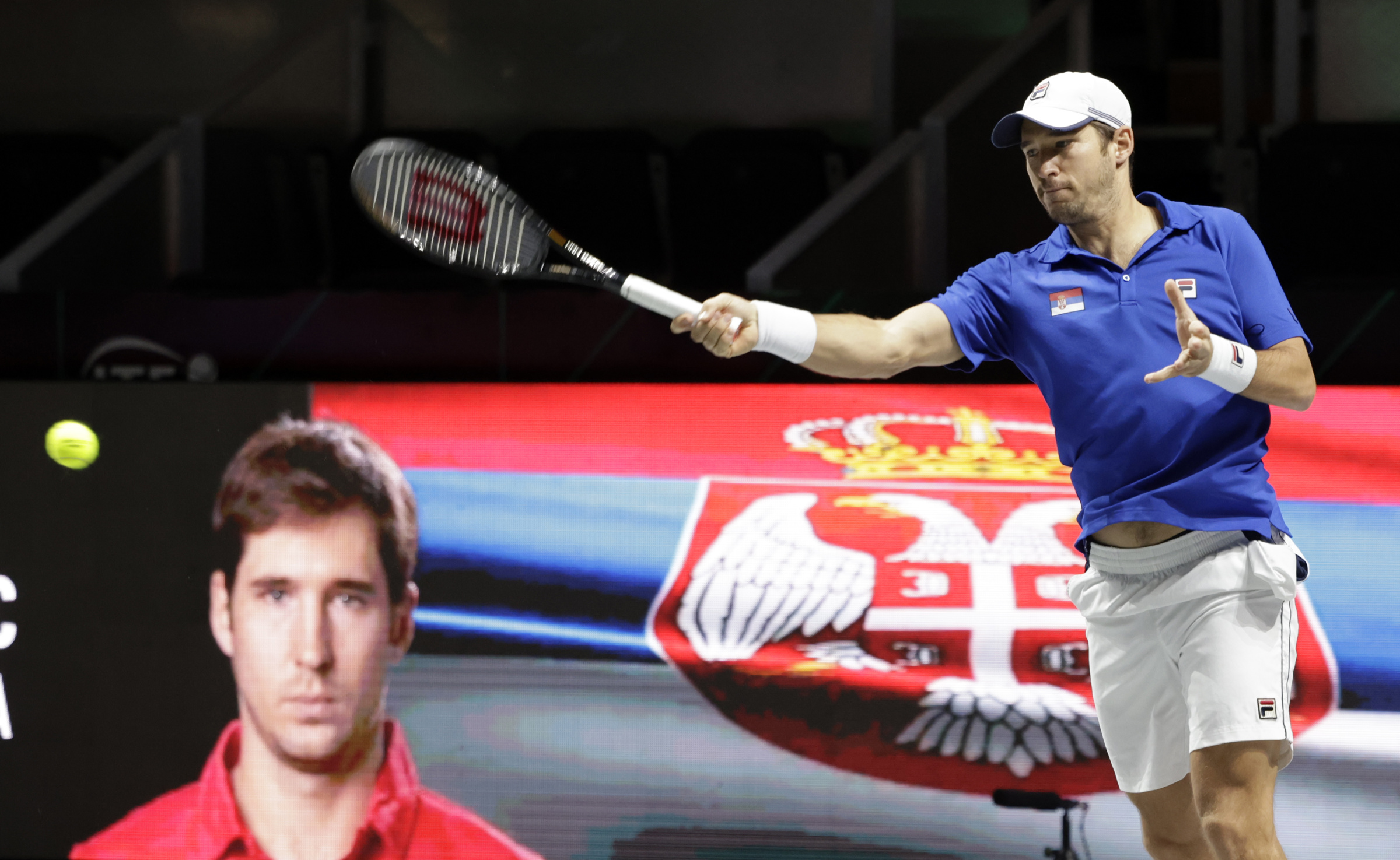 Davis Cup Finals-Semifinals-Serbia v Croatia-Dusan Lajovic (SRB) v Borna Gojo (CRO)
Madrid, 03.12.2021.
foto: Srdjan StevanovicStarsport.rs ©