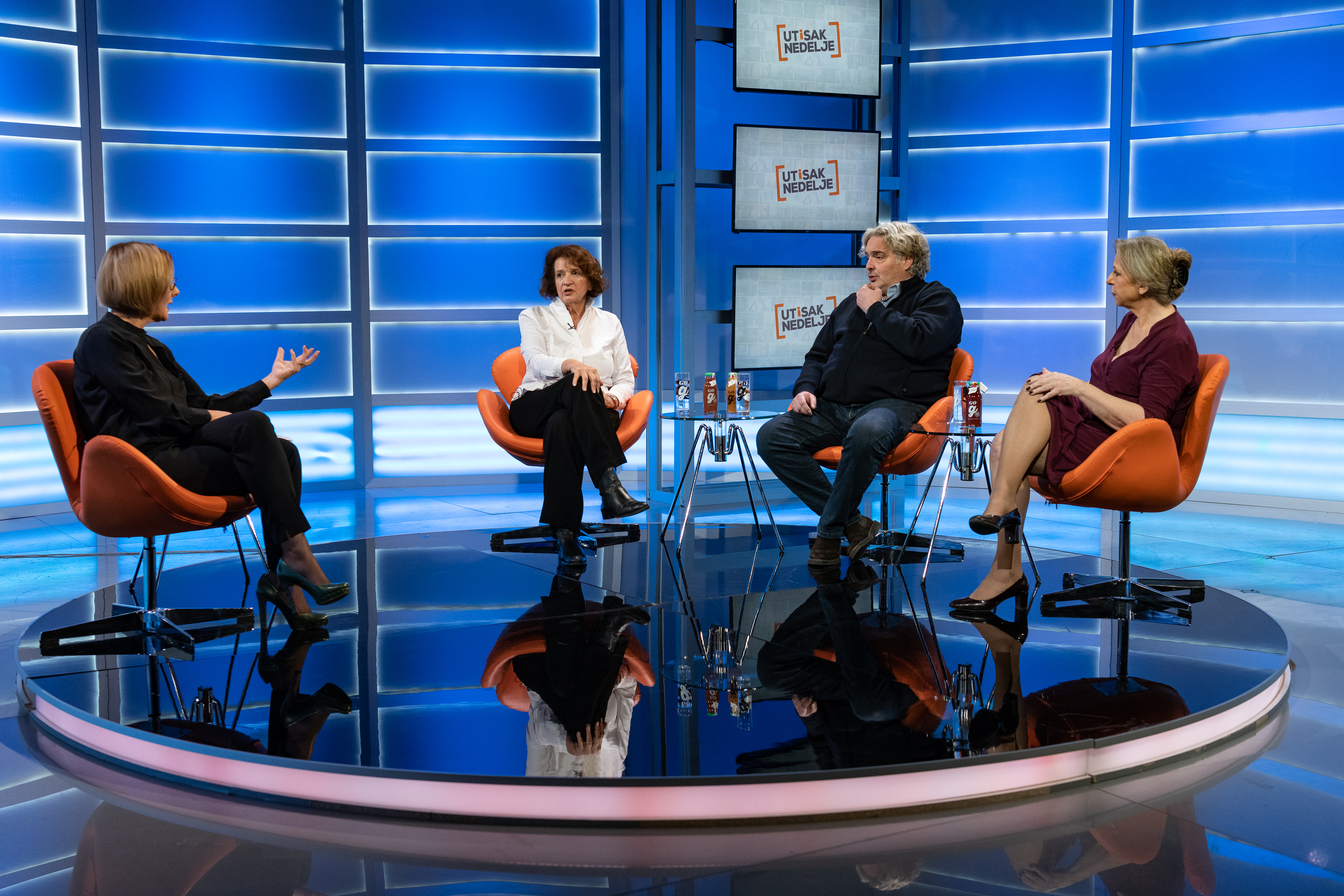 Beograd 07.02.2021. Olja Bećković, Vesna Rakić Vodinelić, Vladimir Gajić, Danica Popović, emisija Utisak nedelje Foto: Ivan Dinić/Nova S