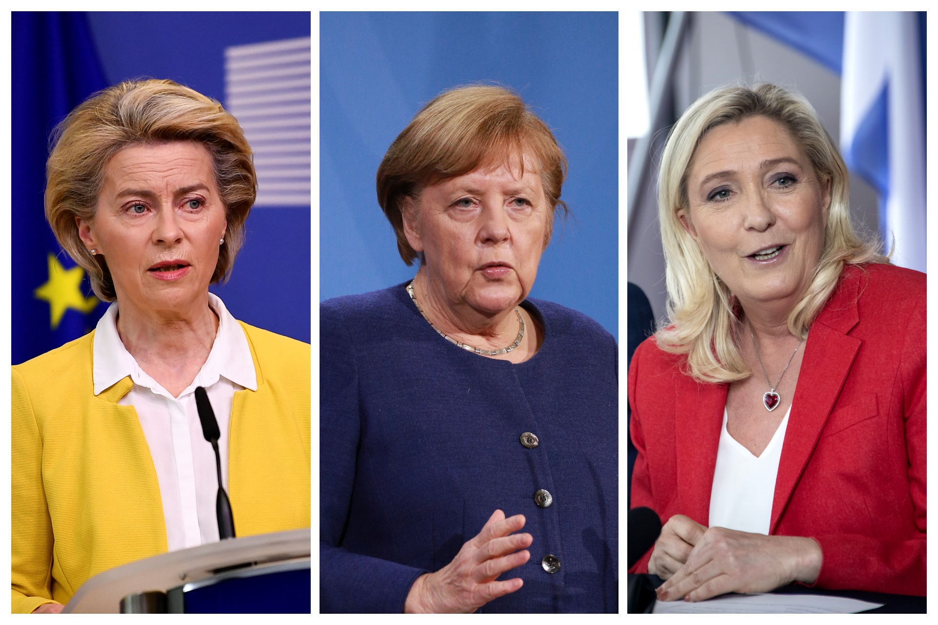 Ursula, Merkel i  Marin Le Pen
