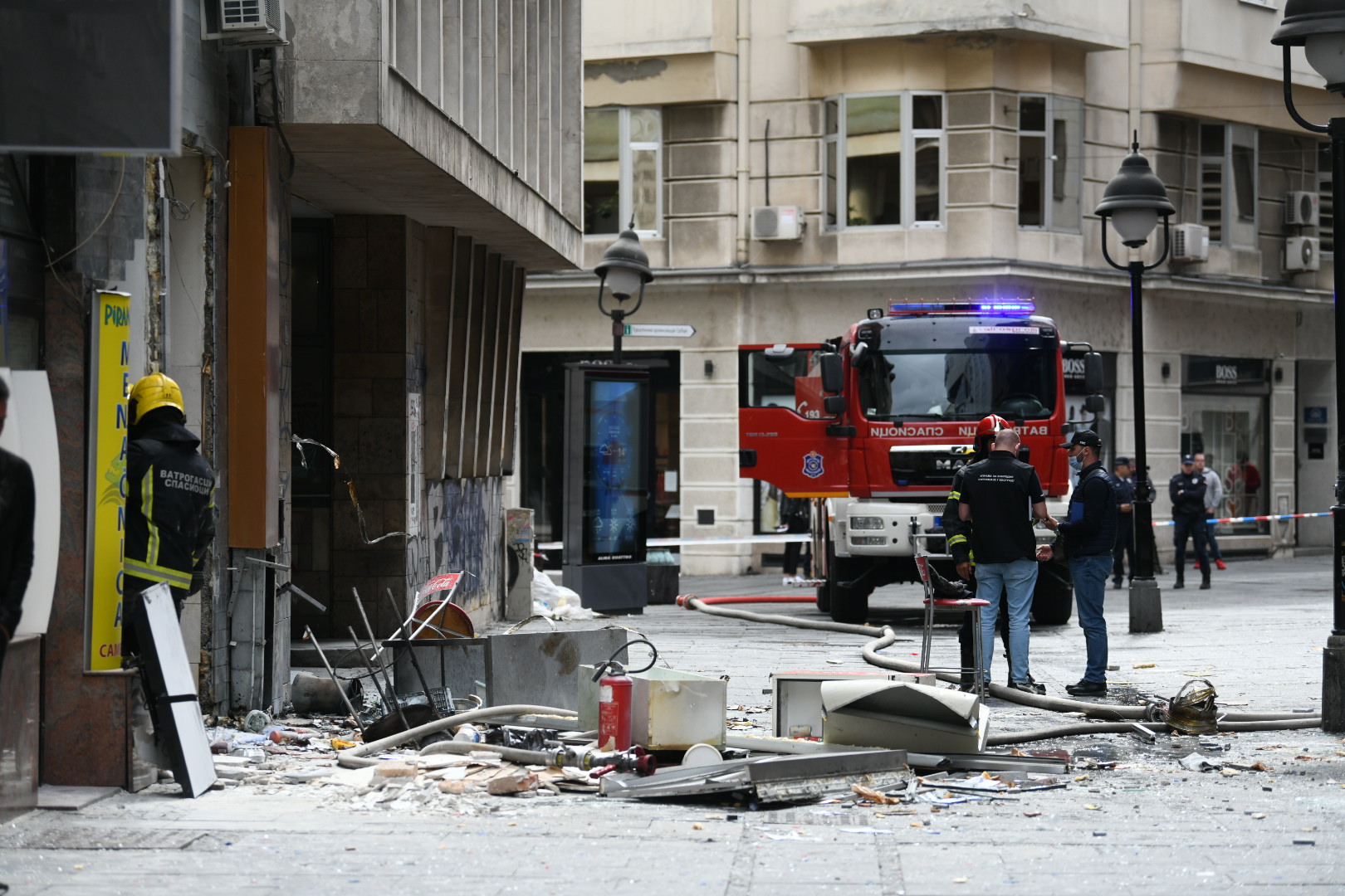Beograd 31.05.2021. Čika Ljubina ulica, eksplozija, hronika, plinska boca, vatrogasci, policija, uviđaj, uvidjaj Foto: Vesna Lalić/Nova.rs