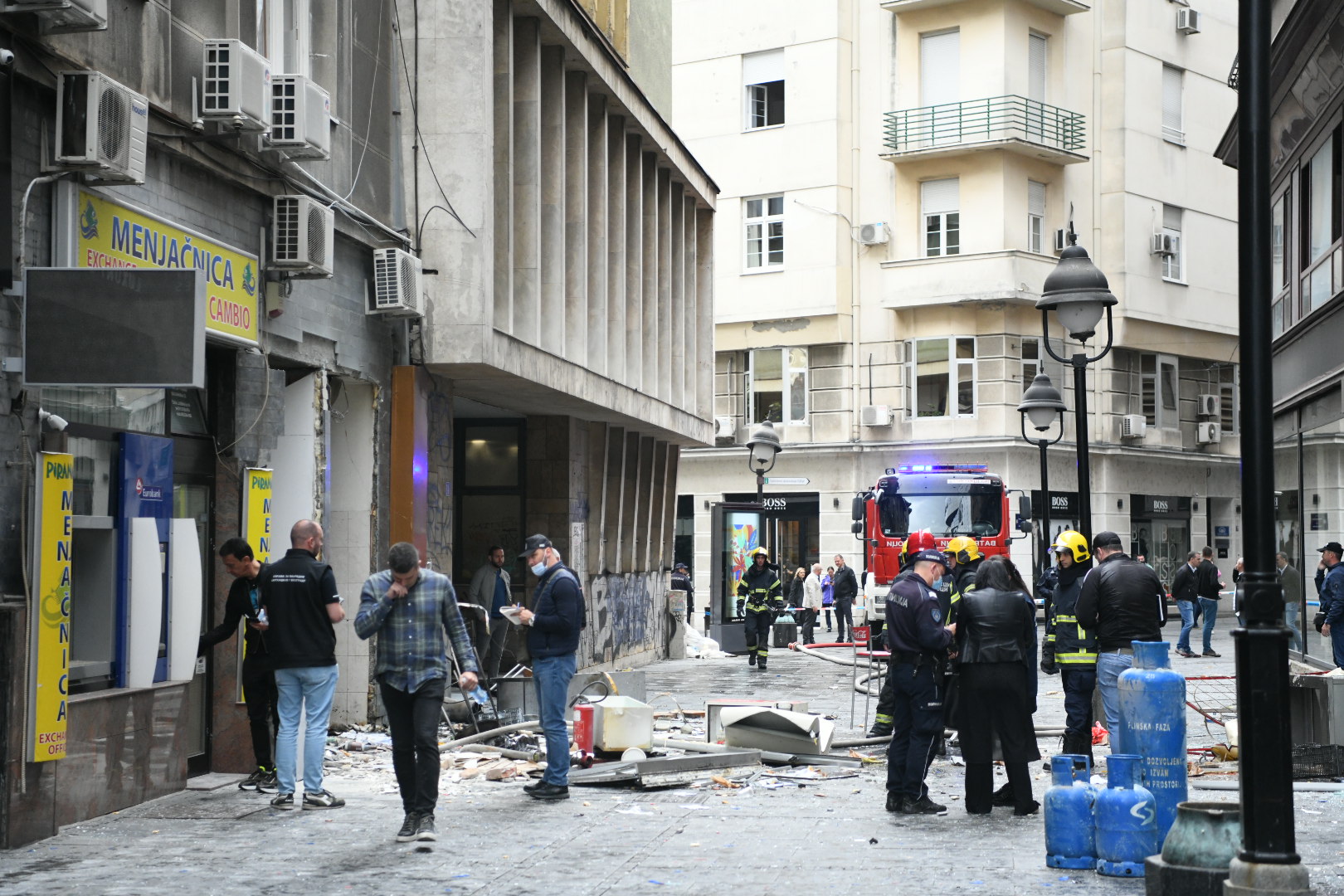 Beograd 31.05.2021. Čika Ljubina ulica, eksplozija, hronika, plinska boca, vatrogasci, policija, uviđaj, uvidjaj Foto: Vesna Lalić/Nova.rs