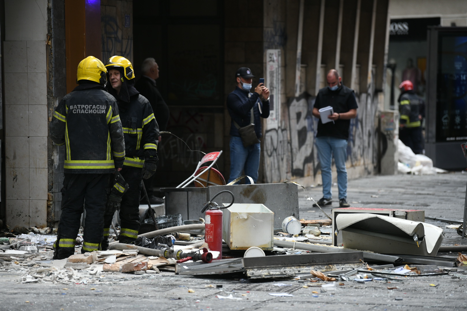Beograd 31.05.2021. Čika Ljubina ulica, eksplozija, hronika, plinska boca, vatrogasci, policija, uviđaj, uvidjaj Foto: Vesna Lalić/Nova.rs