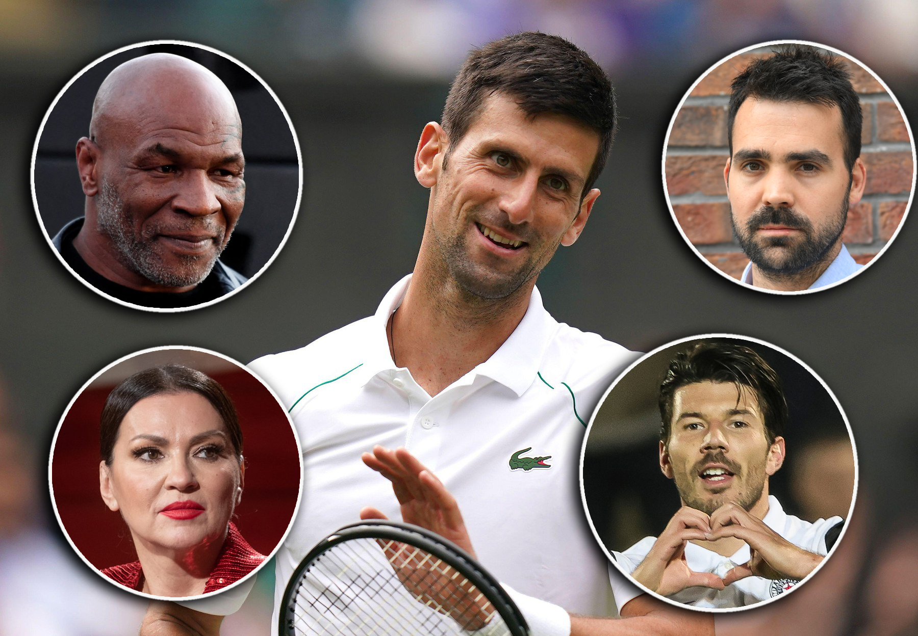 novak  nina badric, mike tyson i miodrag radonjic File photo dated 07-07-2021 of Novak Djokovic, who extended his record at the Australian Open to nine title victories, winning 7-5 6-2 6-2 in the final against Russian Daniil Medvedev in Melbourne.