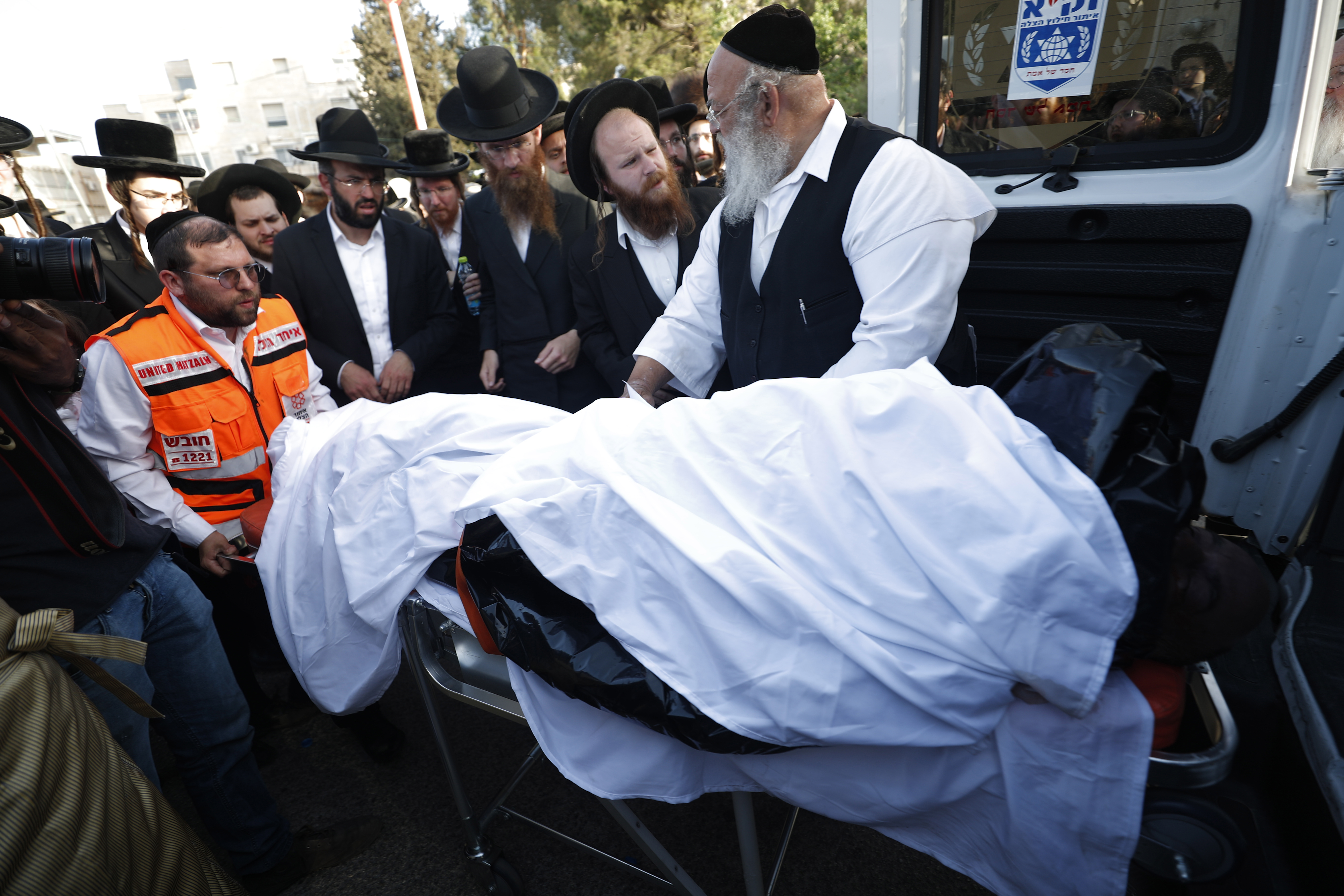 Funeral of Ultar-Orthodox killed during Bonfires on Lag Ba'Omer event in Mount Meron