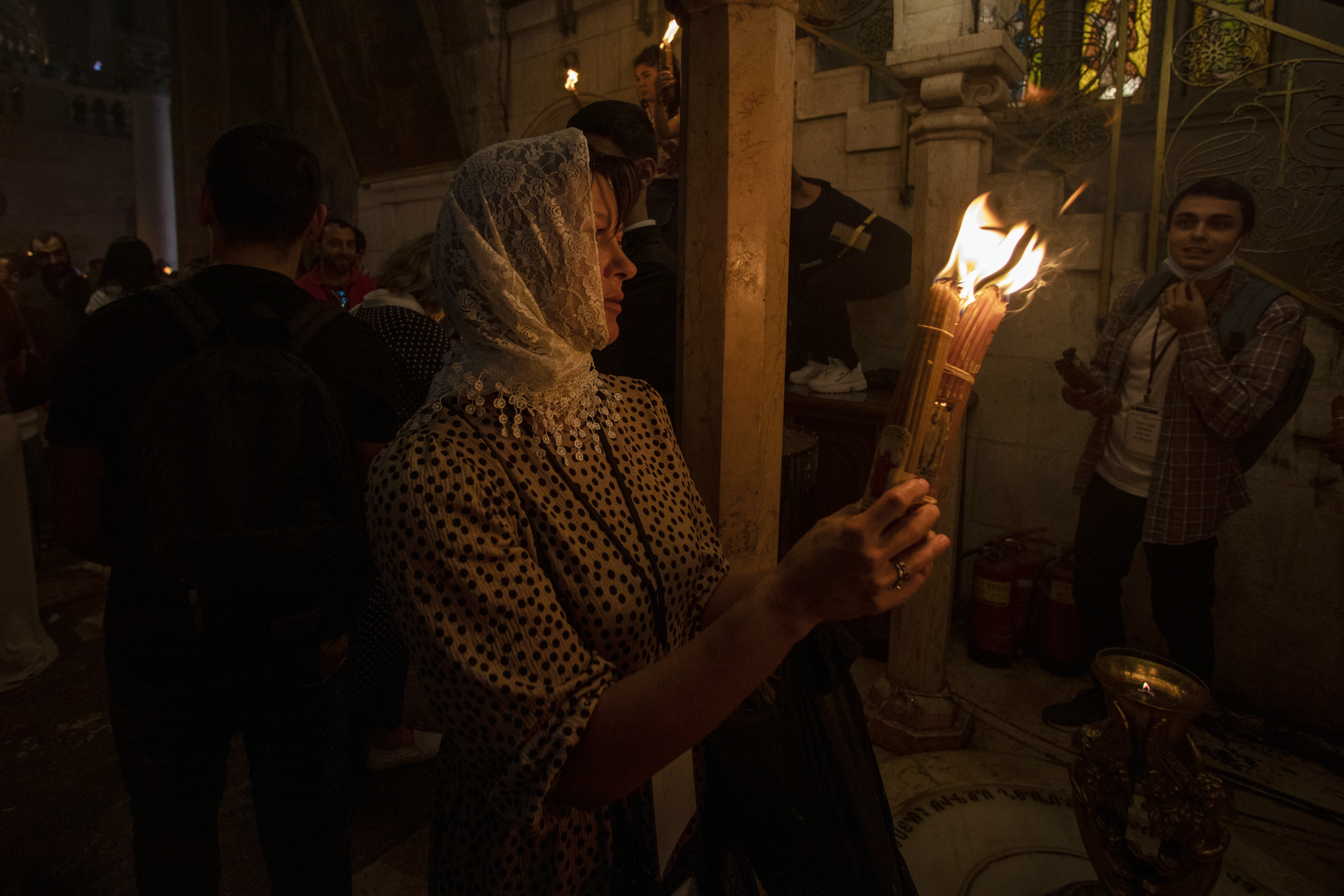 Blagodatni oganj Vaskrs, Uskrs, Israel Palestinians Holy Fire