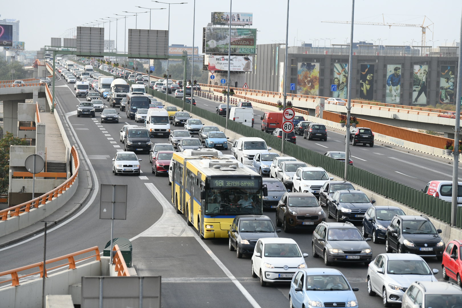 Beograd 18.09.2020. Gazela, Auto put, autoput, auto-put, gužva, zastoj Foto: Vesna Lalić/Nova.rs