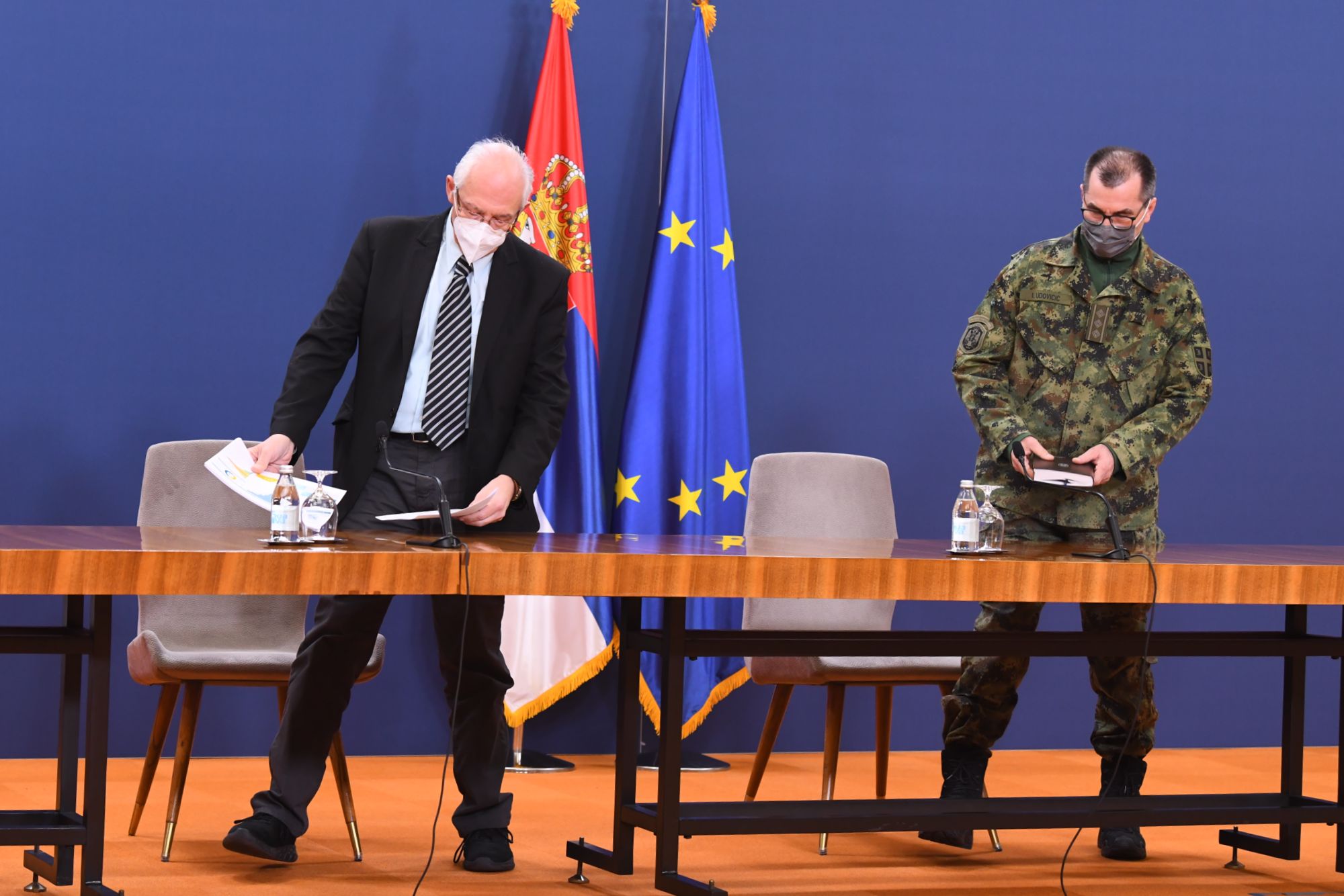 Beograd, 12.02.2021. Krizni štab, Predrag Kon, Potpukovnik dr Ivo Udovičić Foto: Goran Srdanov/Nova.rs