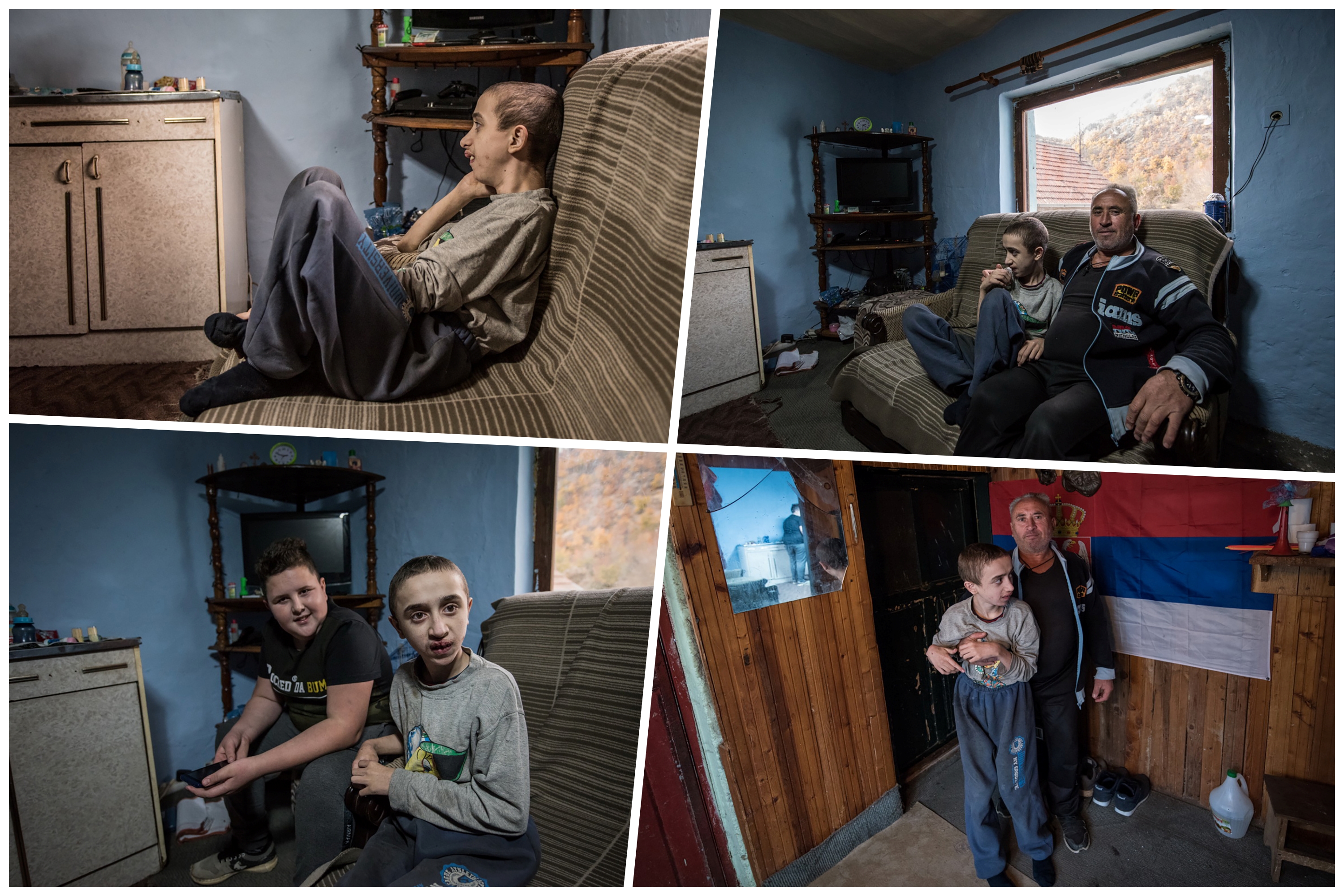 Darko Arsovski (16), Bujanovac, gotovo nepokretan momak koji boluje od teškog oblika dečije paralize, zajedno sa braćom Milošem (18) i Markom (13) i ocem Goranom