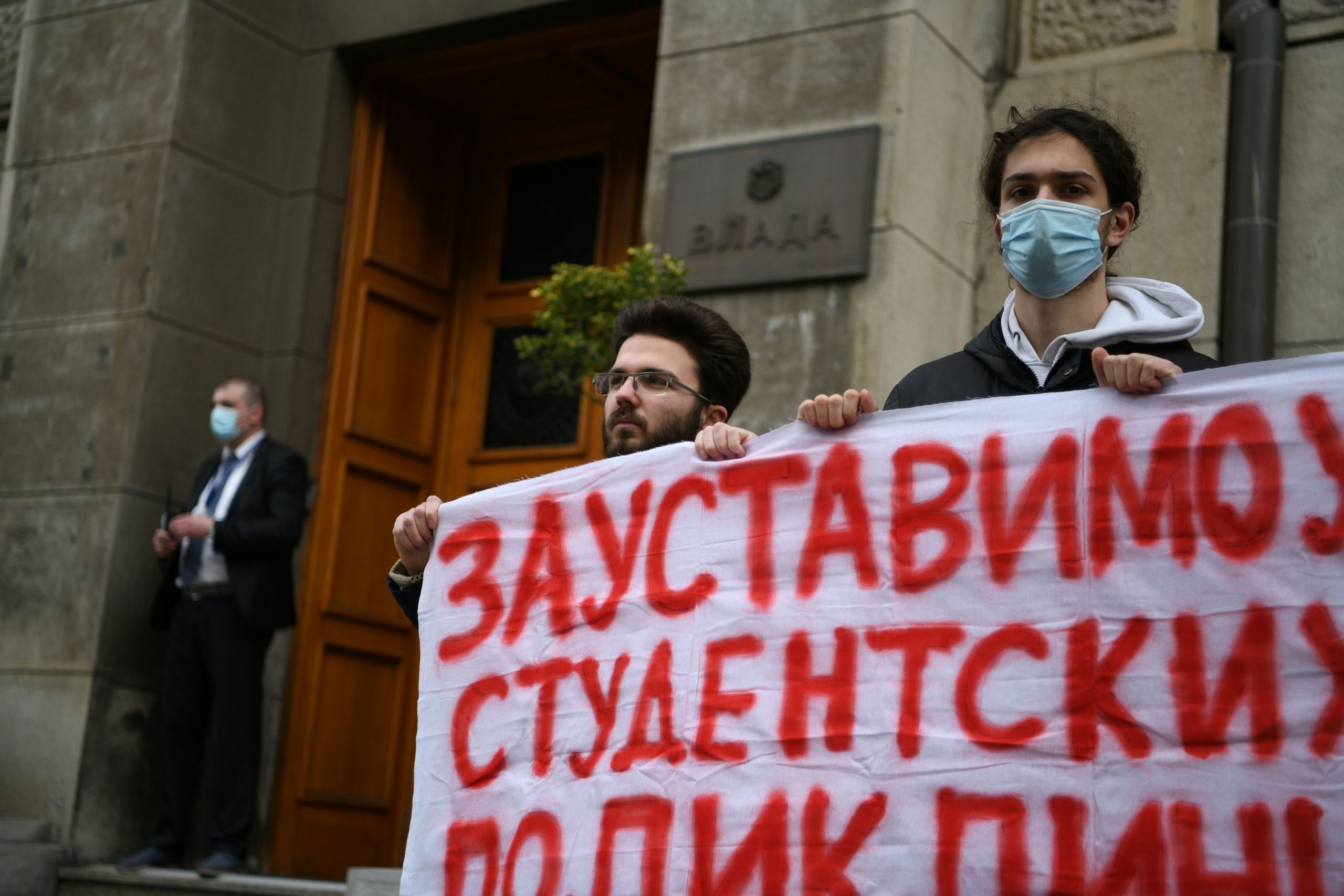 Beograd 19.02.2021. Protest, Zaustavimo ukidanje studentskih poliklinika, ispred Vlade Srbije Foto: Filip Krainčanić/Nova.rs