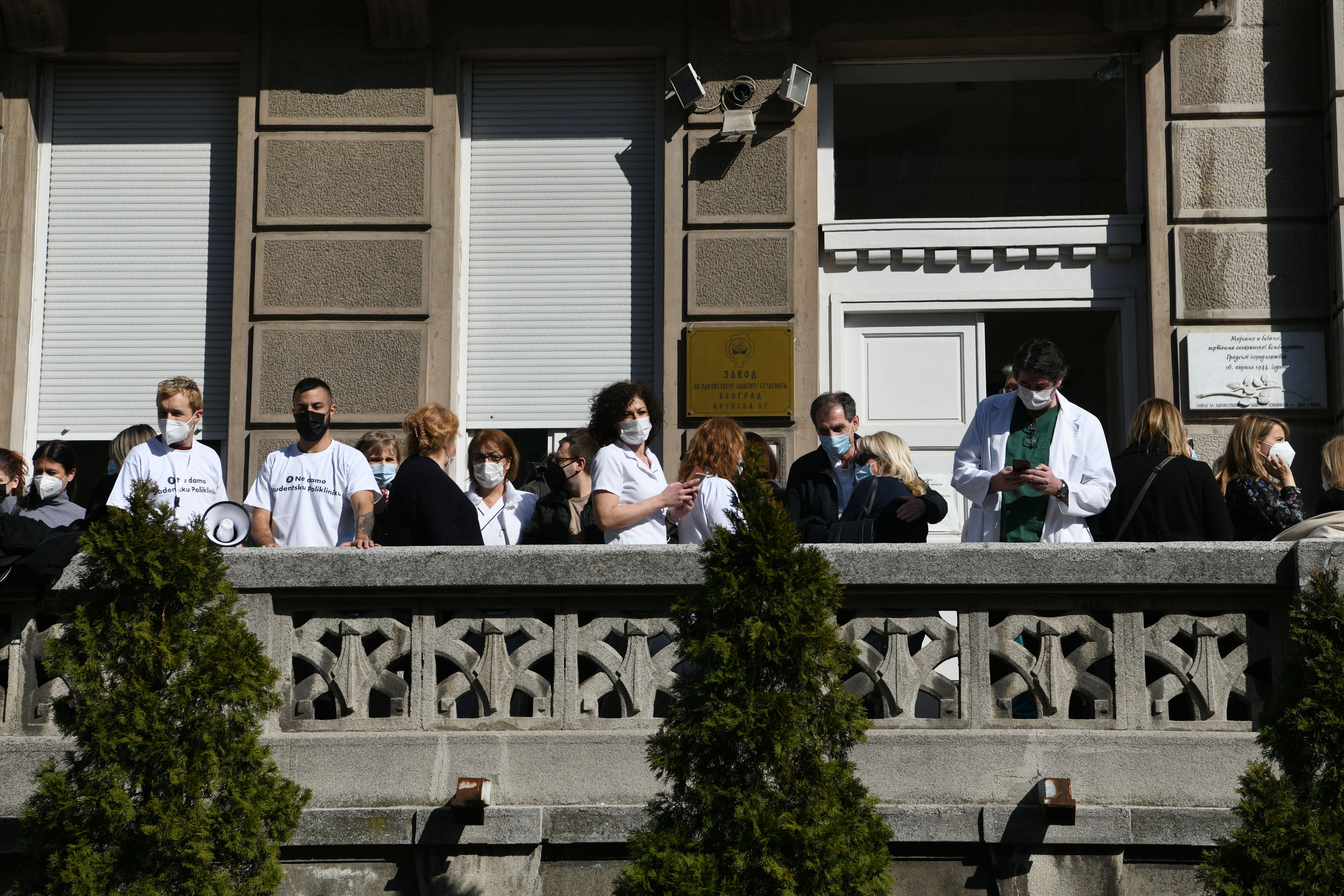 Beograd, 22.02.2021. "Ne damo Studentsku polikliniku", Studentska poliklinika,  protest Foto: Filip Krainčanić/Nova.rs