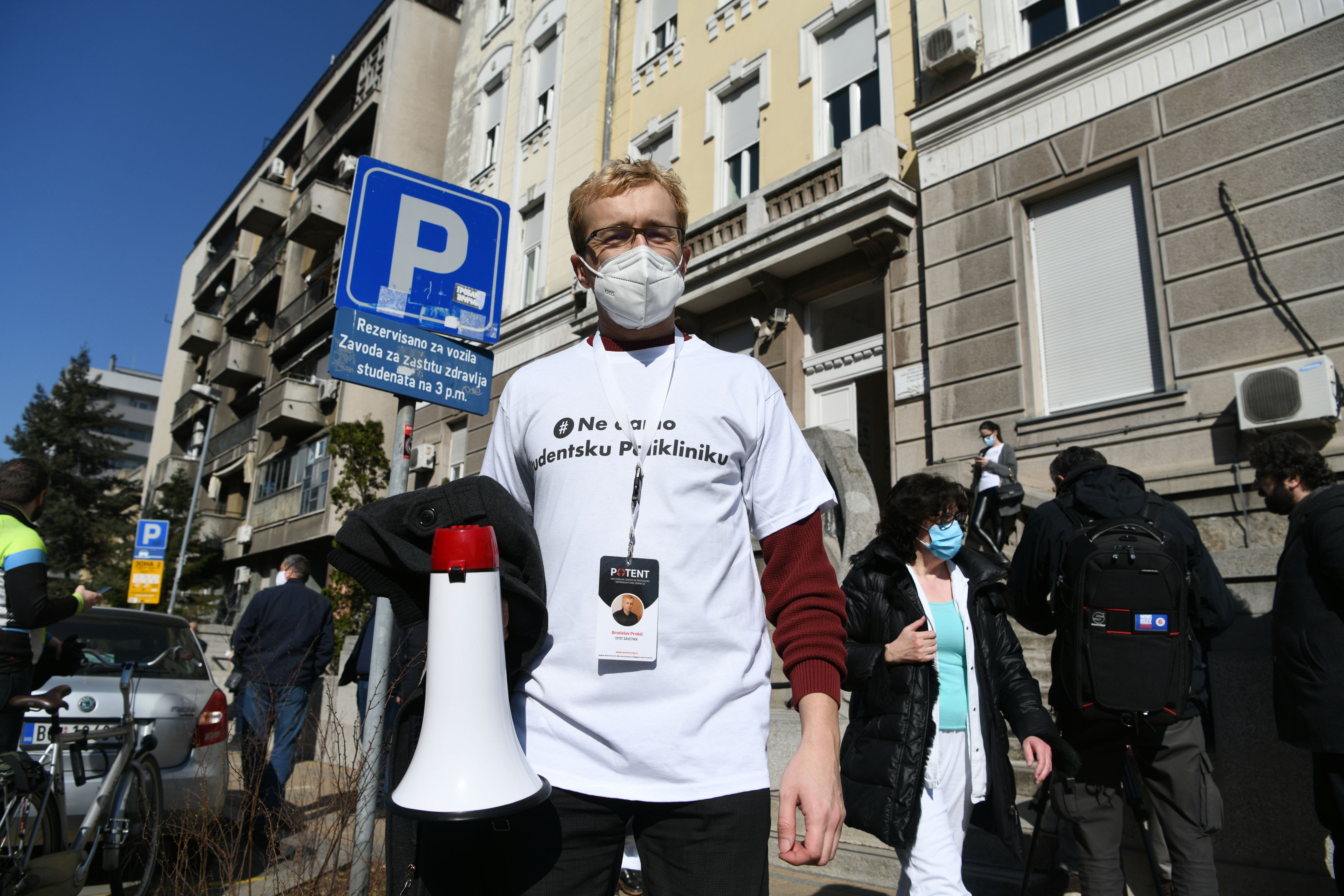 Beograd, 22.02.2021. "Ne damo Studentsku polikliniku", Studentska poliklinika,  protest Foto: Filip Krainčanić/Nova.rs