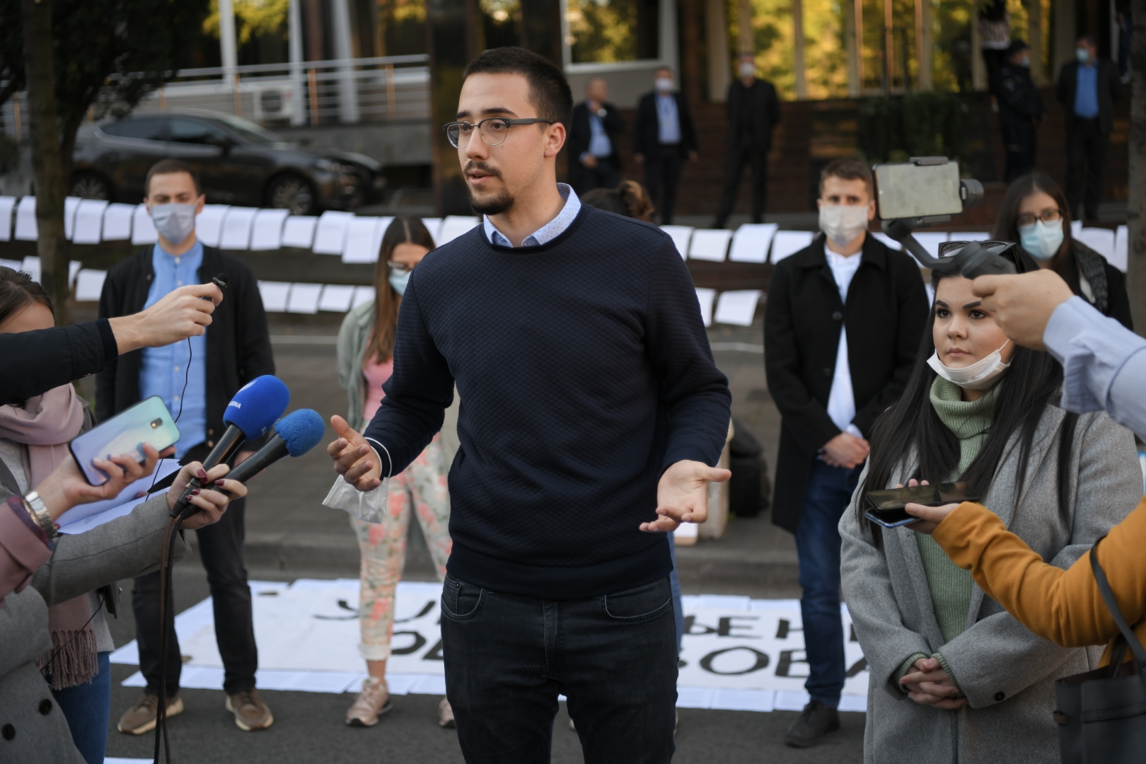 Beograd, 22.10.2020. Nemanjina, Protest studenata, studenti, studentski protest, Nikola Arsenić Foto: Dragan Mujan/Nova.rs