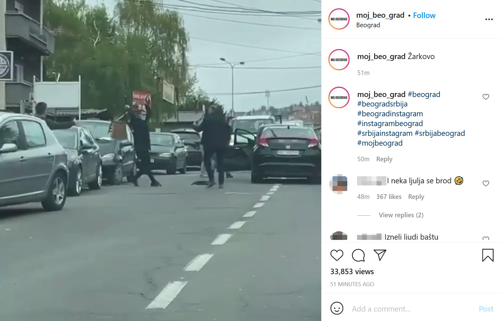 Žarkovo, tuča Foto: Instagram/moj_beo_grad