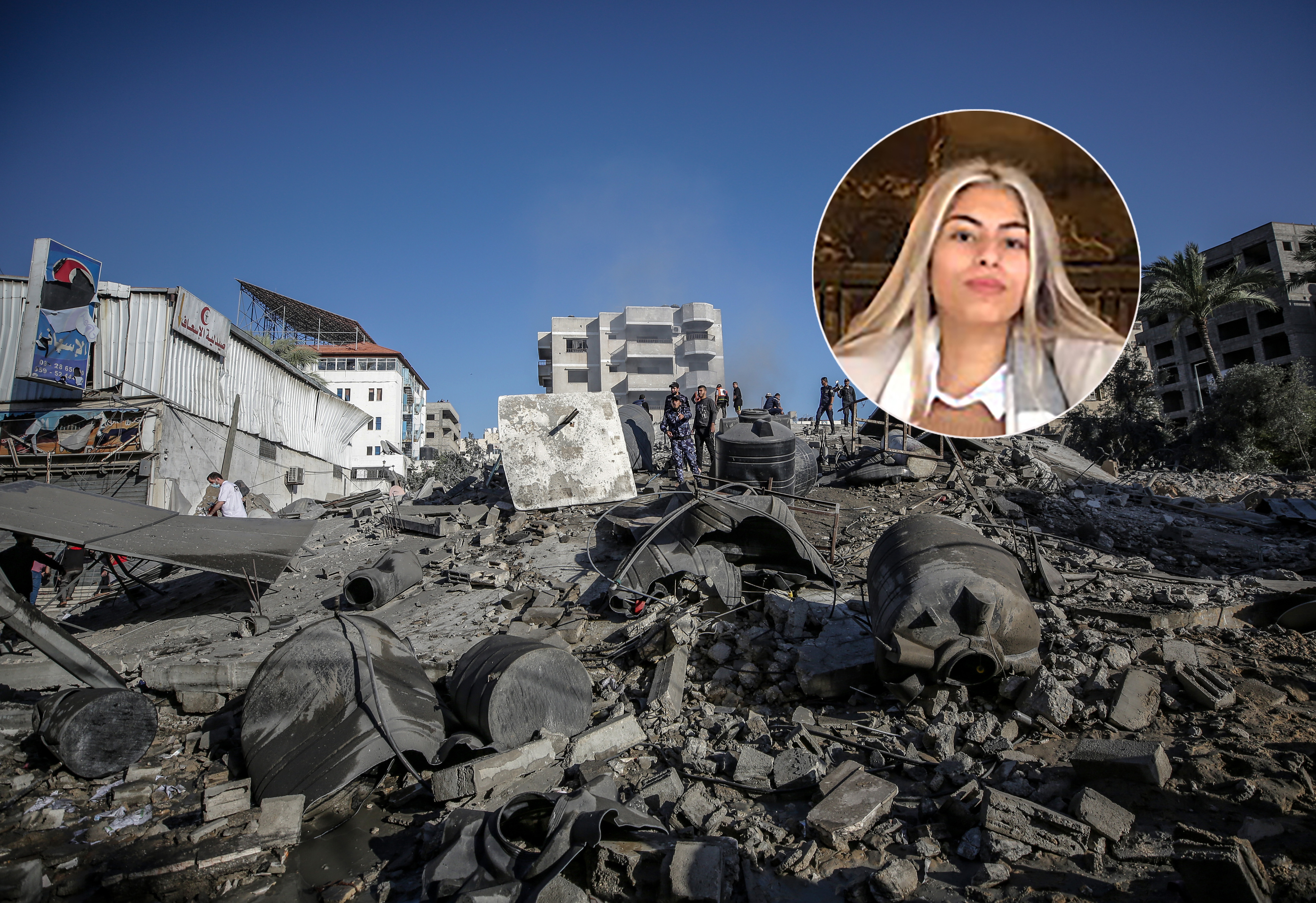 Gaza,Luna bsiso Aftermath of Israeli air strikes in Gaza